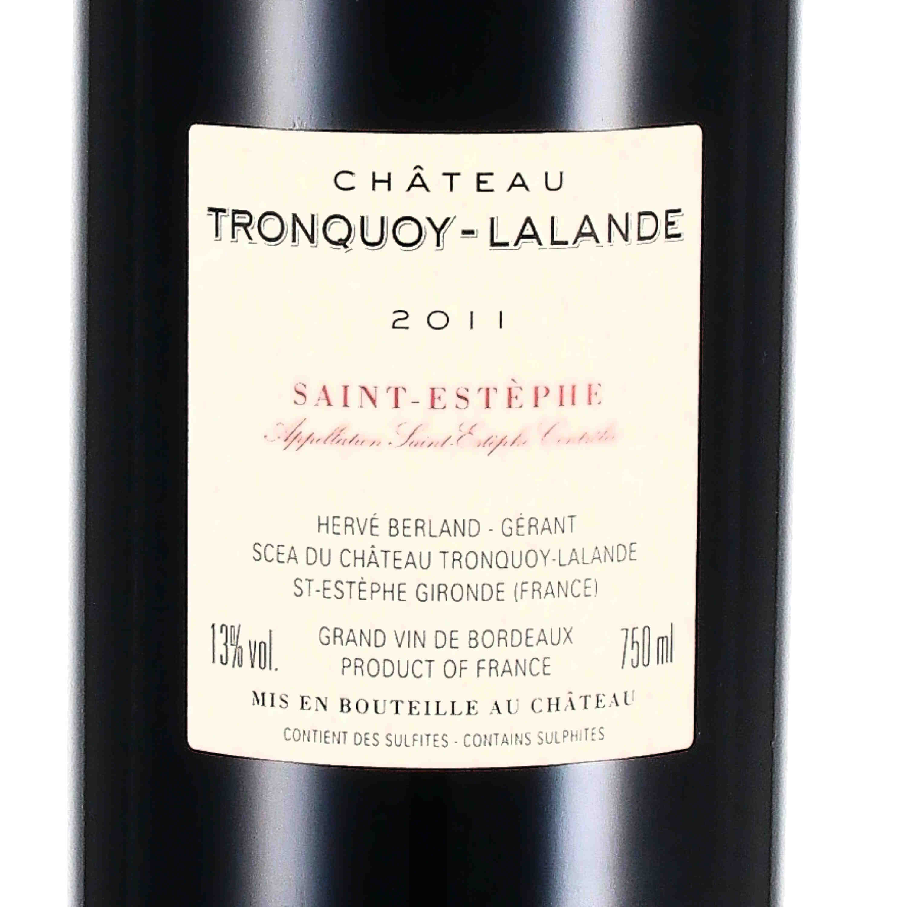 Château Tronquoy-Lalande Saint-Estèphe 4ème Cru Classé 2011