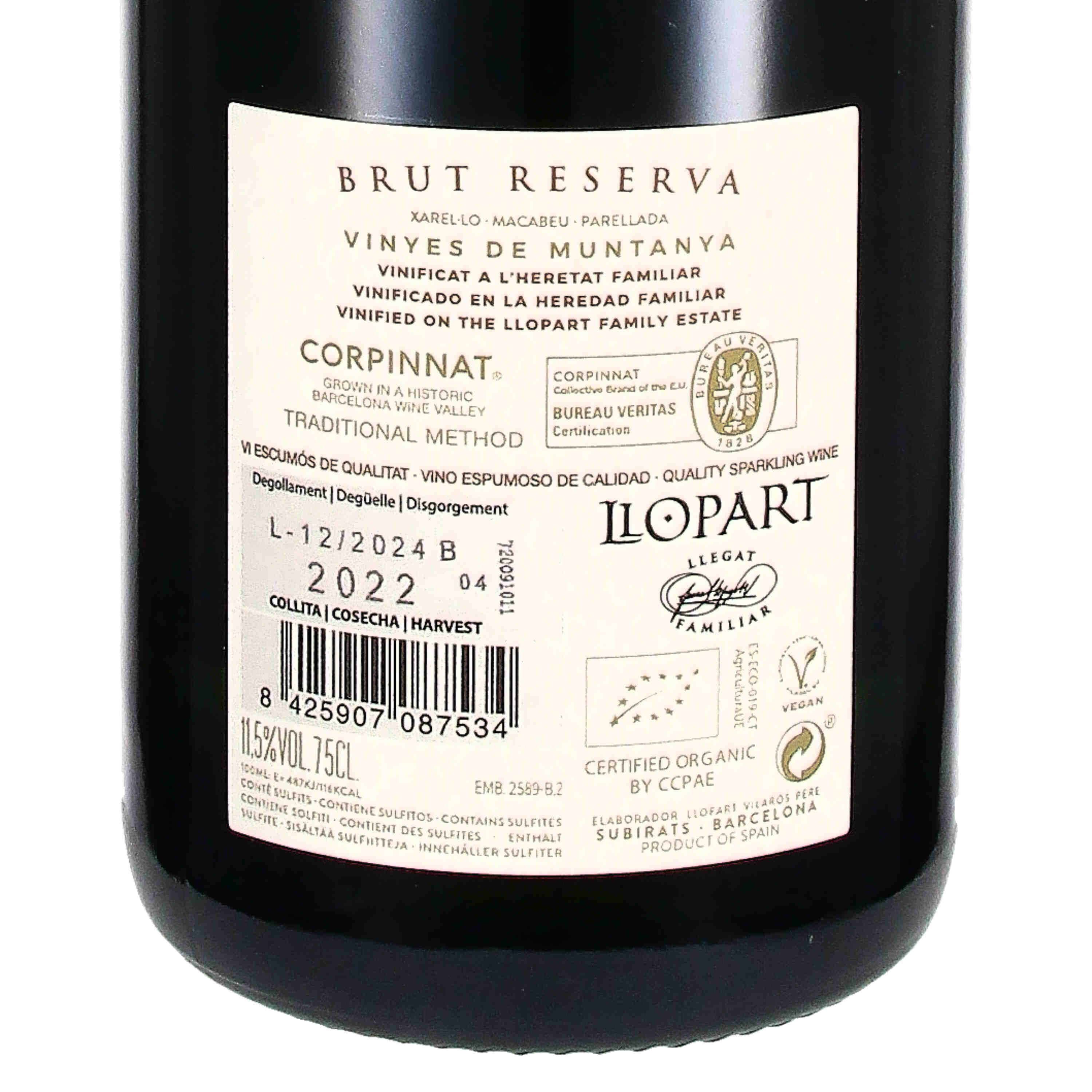 Corpinnat brut Reserva 2022 (bio)