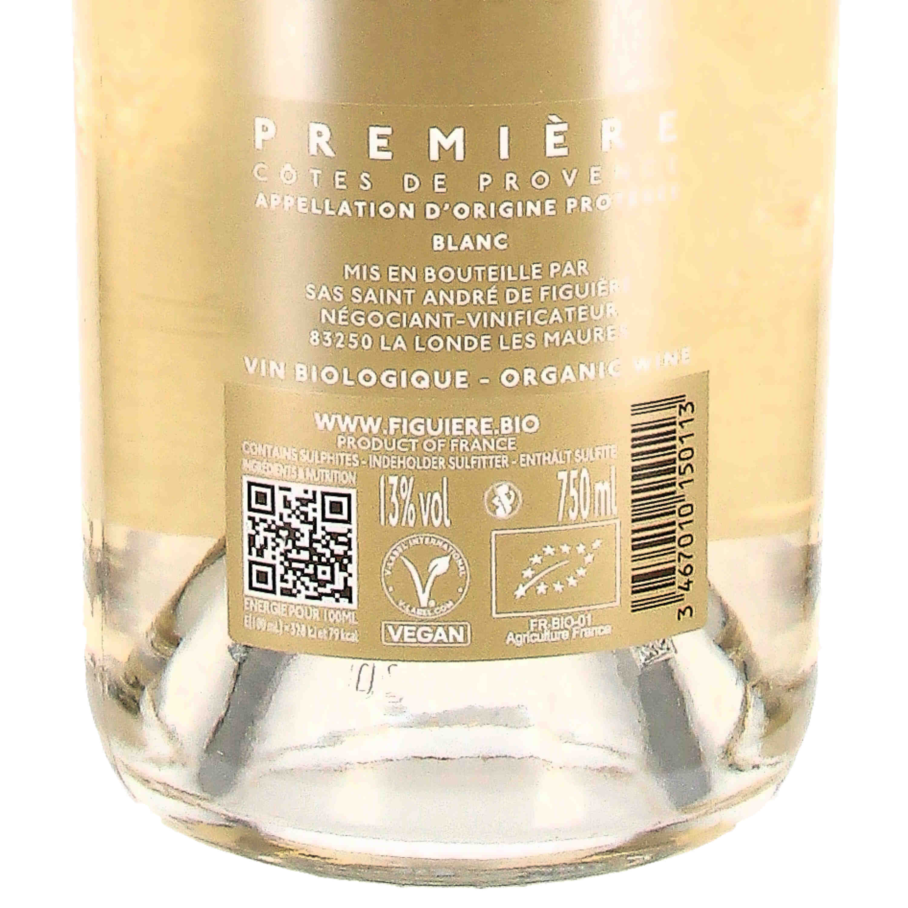 "Première de Figuière" blanc AOP Côtes de Provence 2024 (bio)