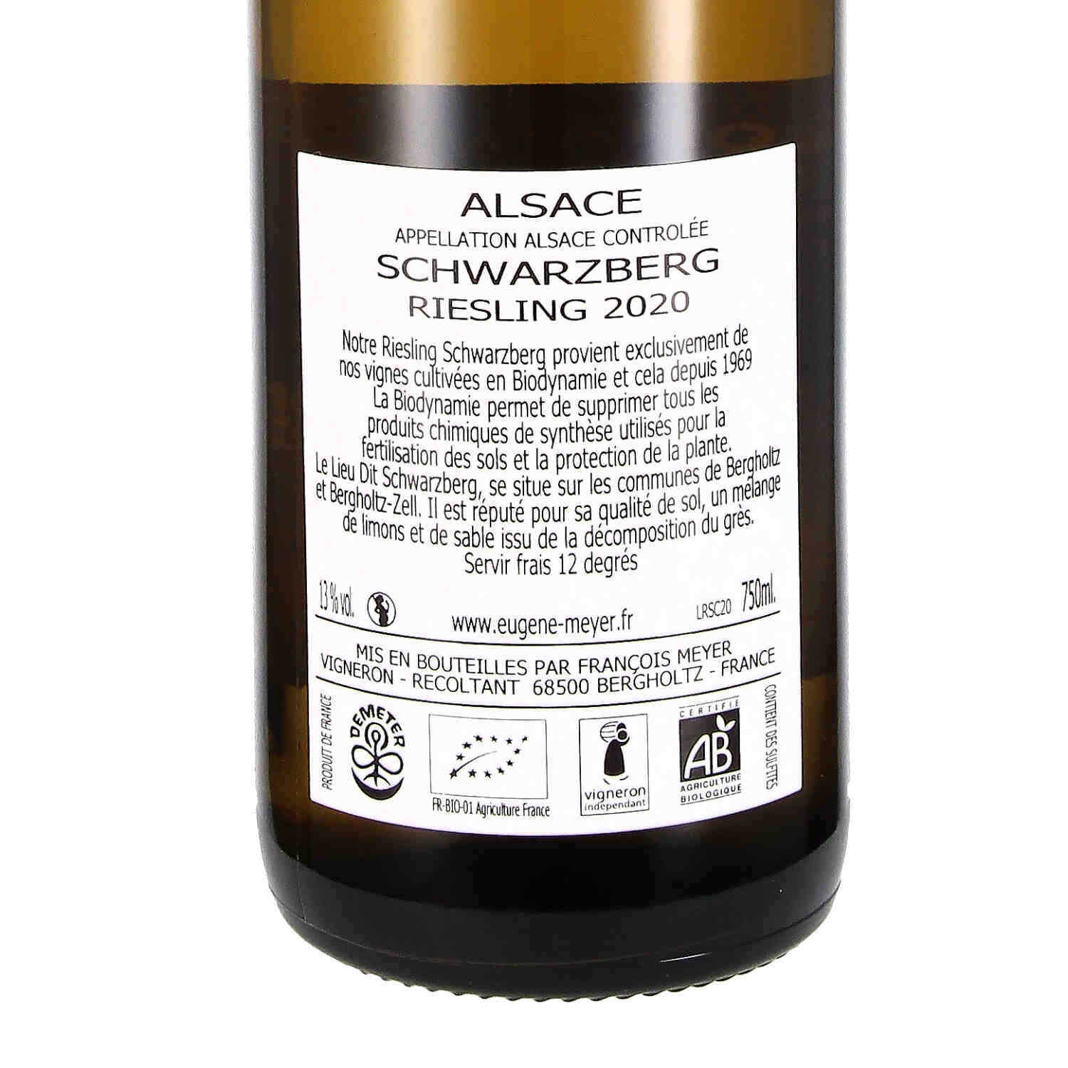 Riesling Lieux-dits Schwarzberg AOC 2020 (bio)