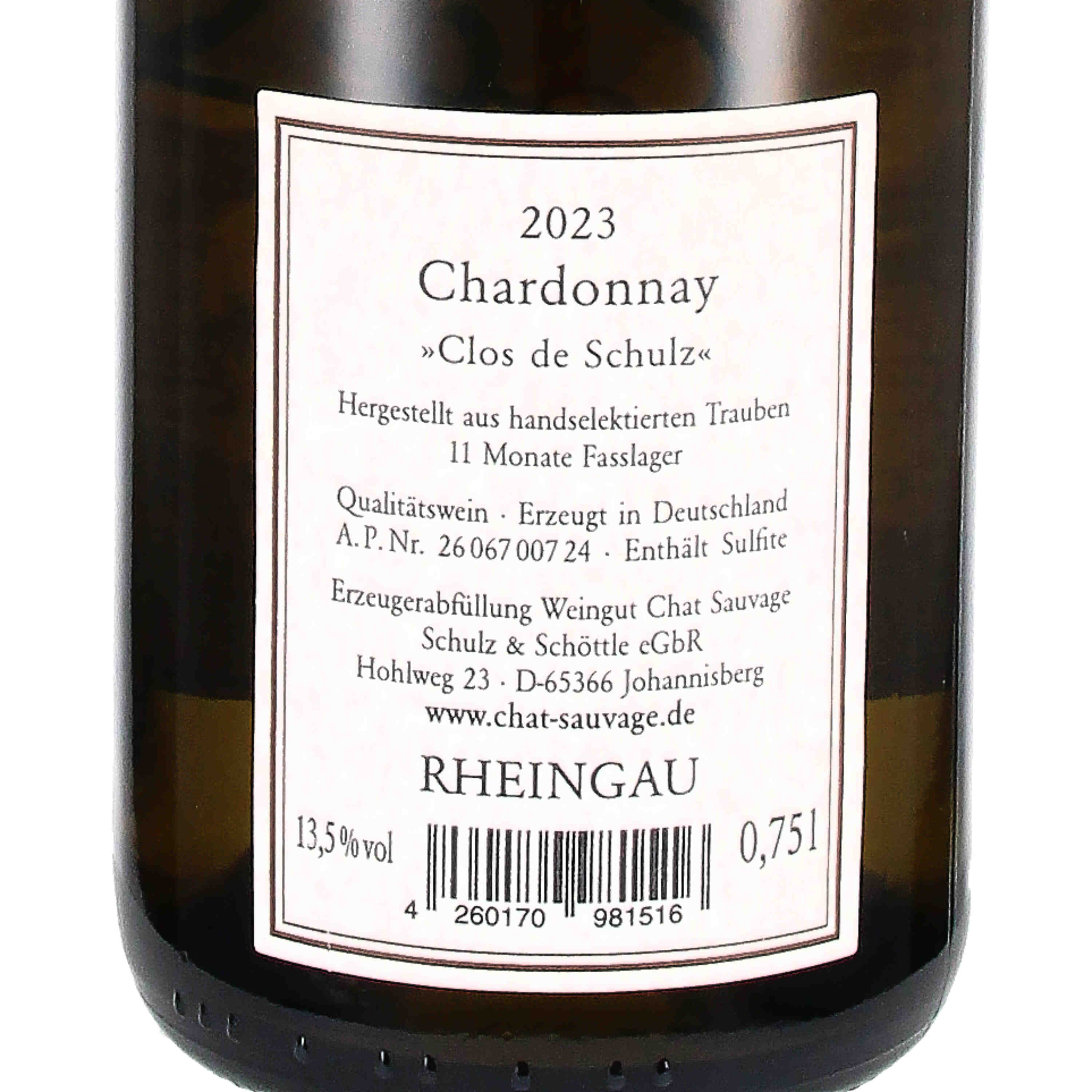 Chardonnay Clos de Schulz 2022, Qw