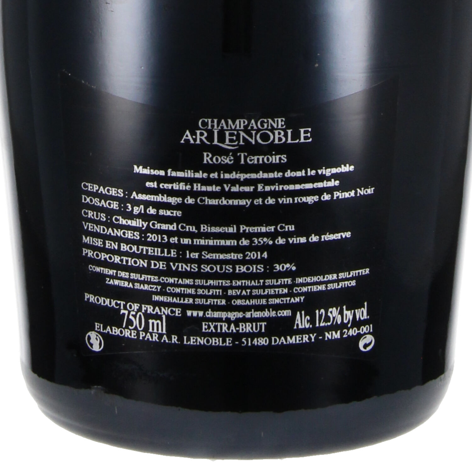 CHAMPAGNE AR LENOBLE "ROSÉ TERROIRS" Chouilly - Bisseuil  extra-brut