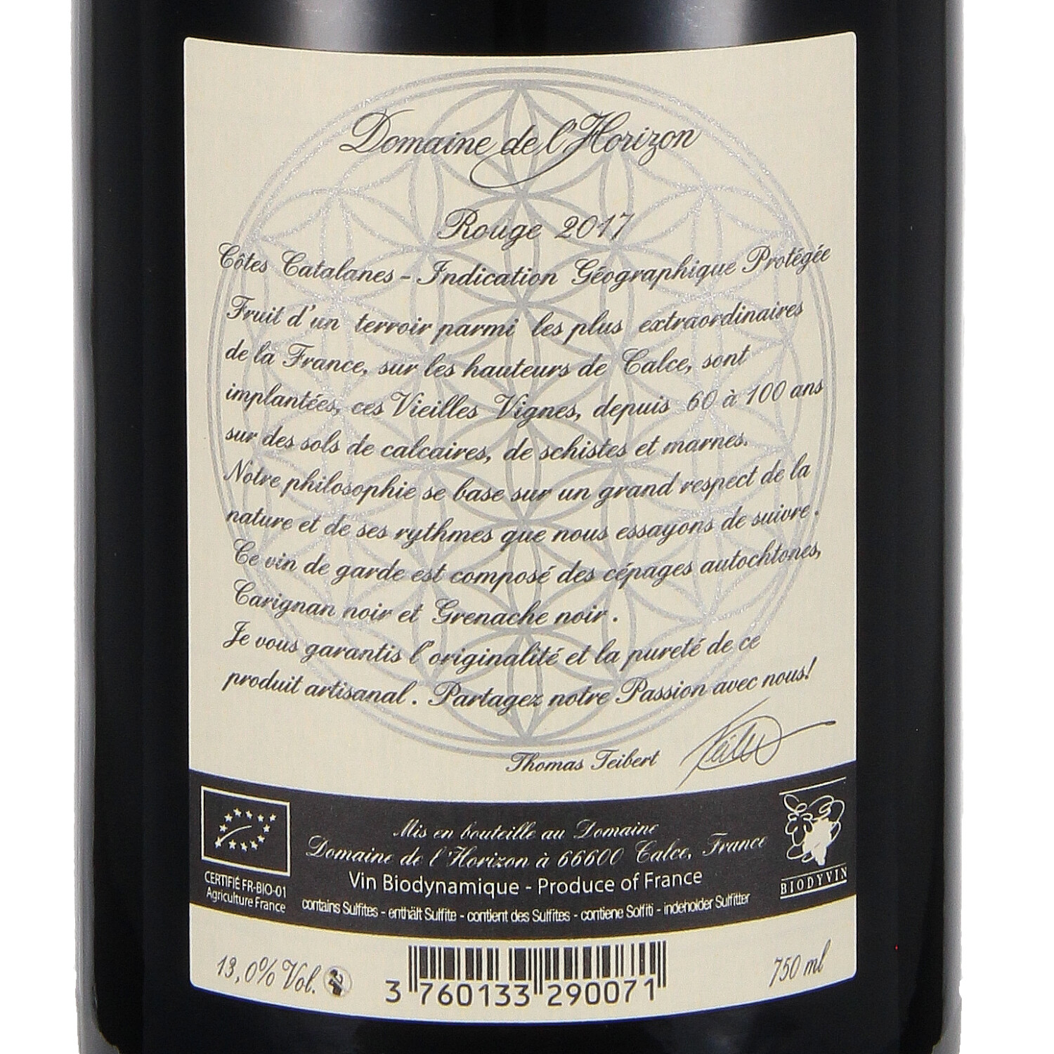 Domaine de l`Horizon rouge 2017 VdP des Côtes Catalanes (bio)