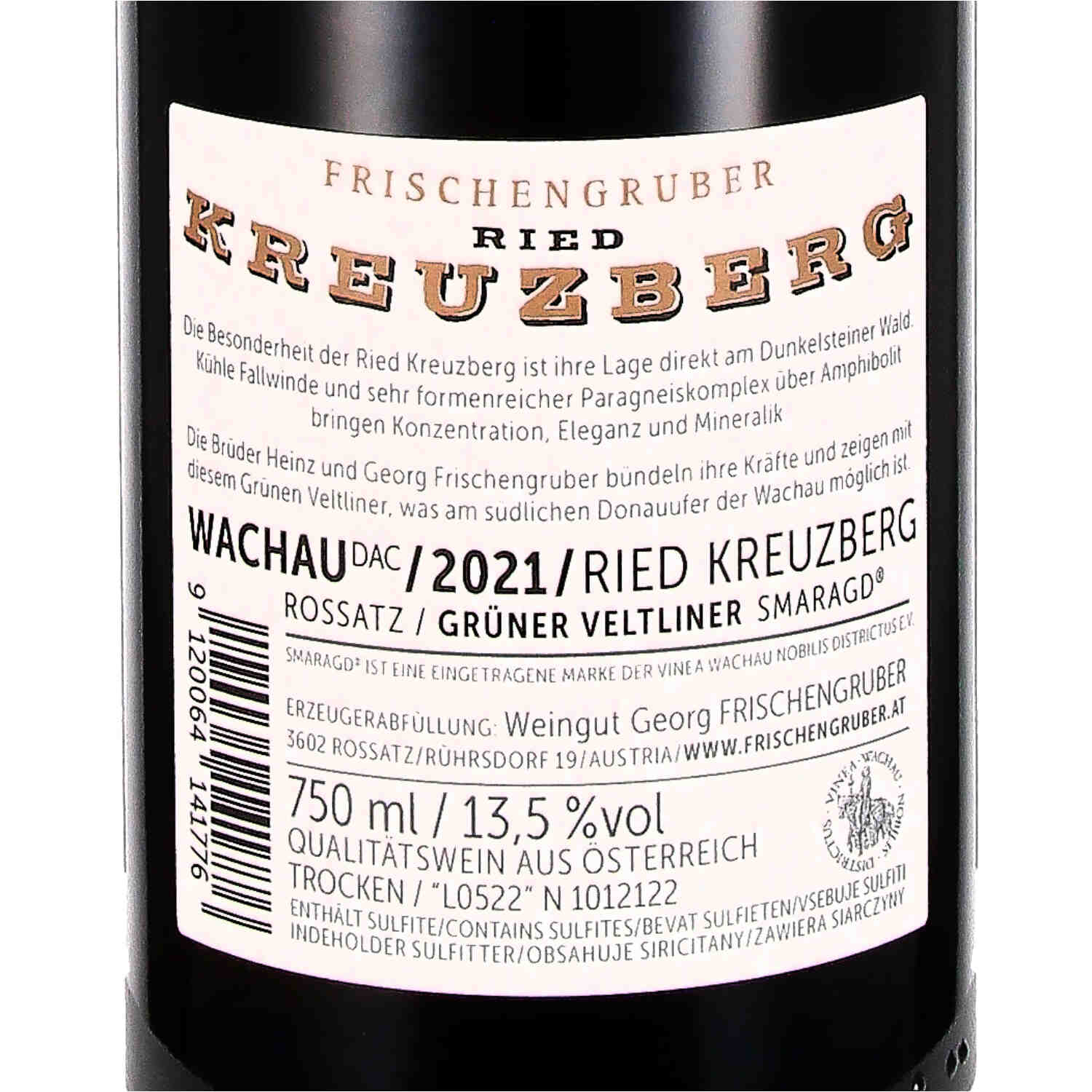 Grüner Veltliner Smaragd Kreuzberg 2021 Qw