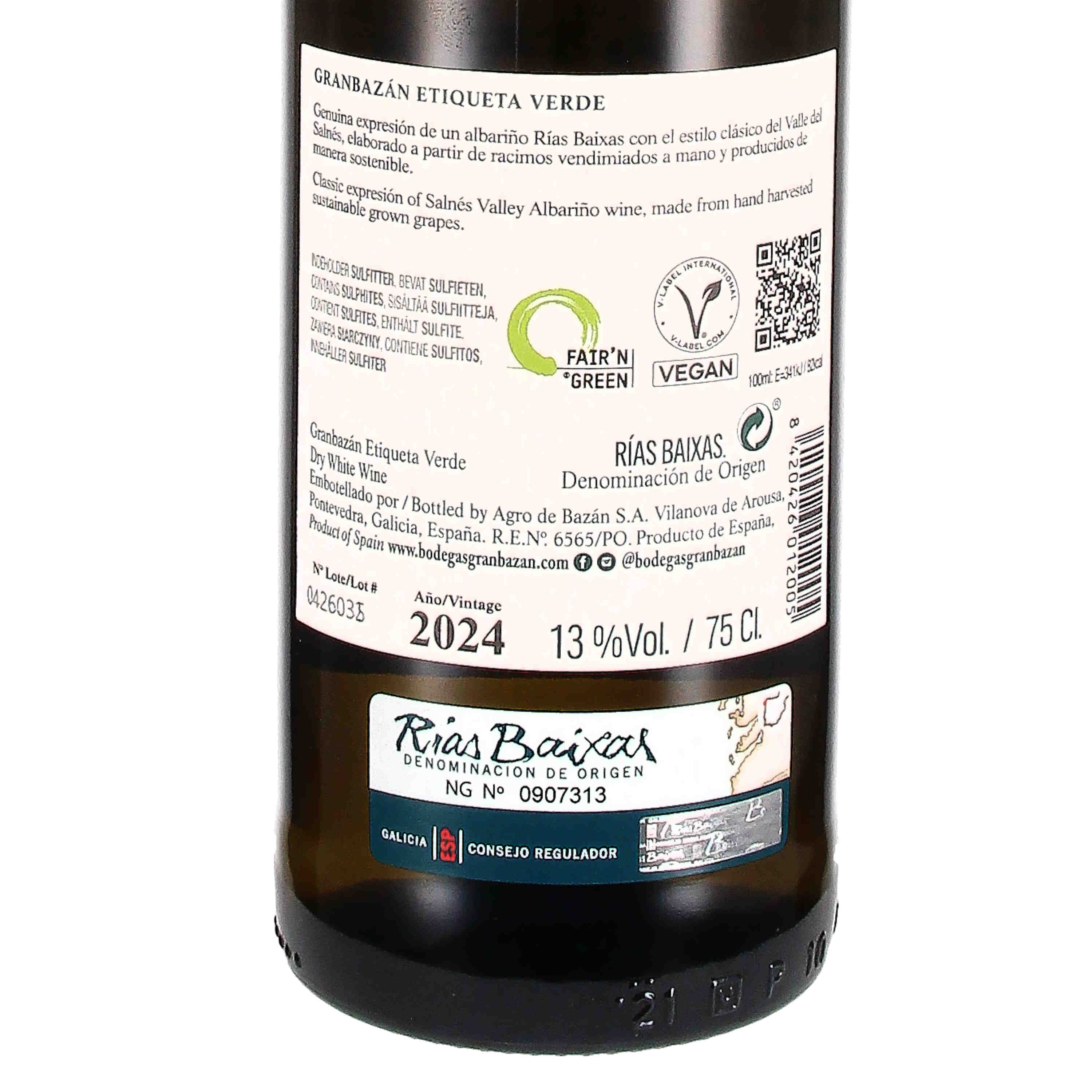 Granbazán Albariño "Etiqueta Verde" 2024 D.O. Rias Baíxas