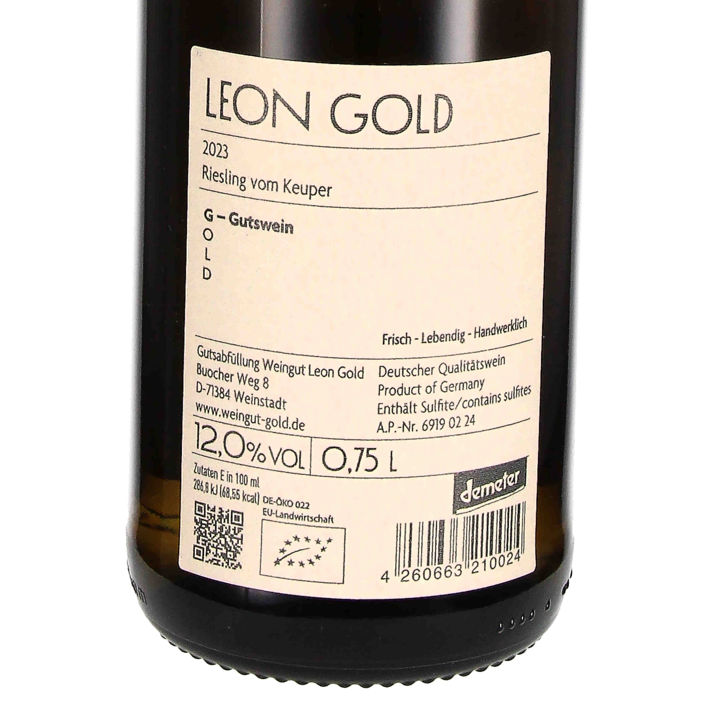 Riesling Keuper 2023, Qw (bio)