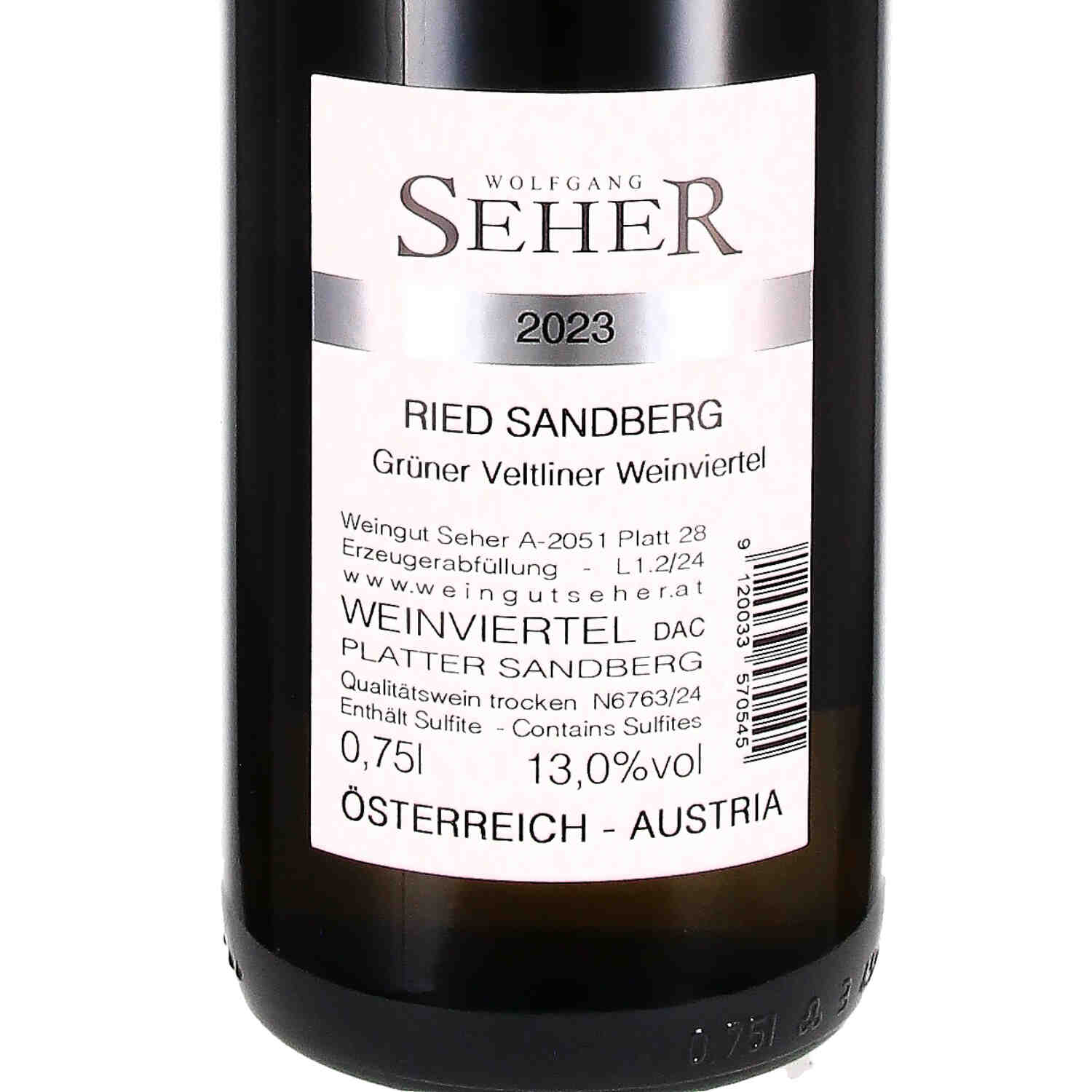 Grüner Veltliner "Sandberg" Weinviertel DAC 2023