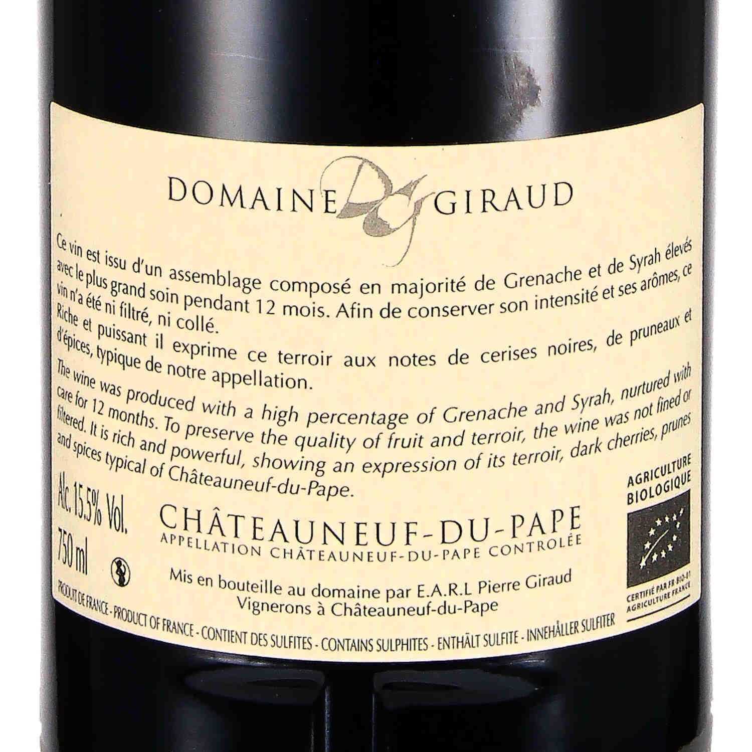 Châteauneuf du Pape Grenaches de Pierre 2020 (bio)