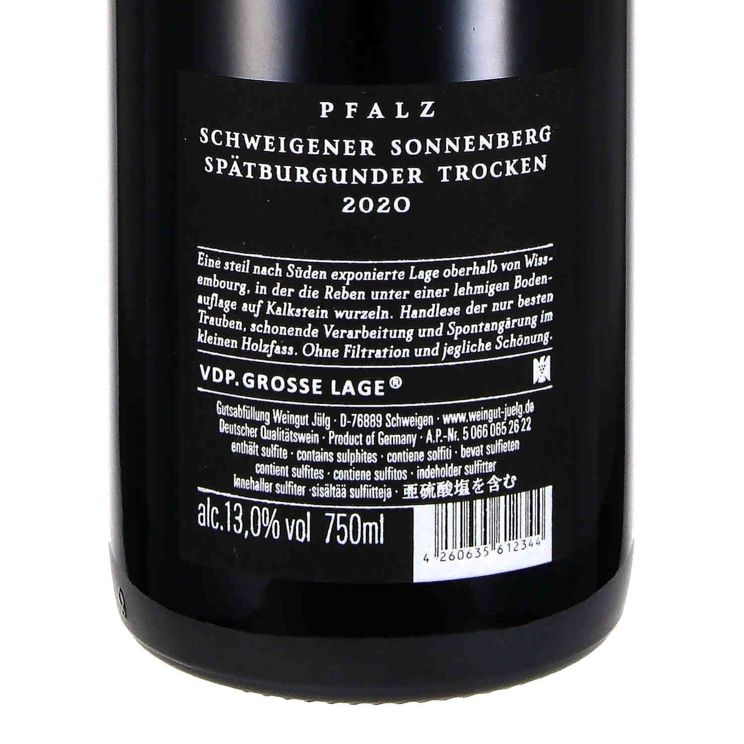 Spätburgunder Sonnenberg KT  - Kostert  im Sonnenberg 2020, QW