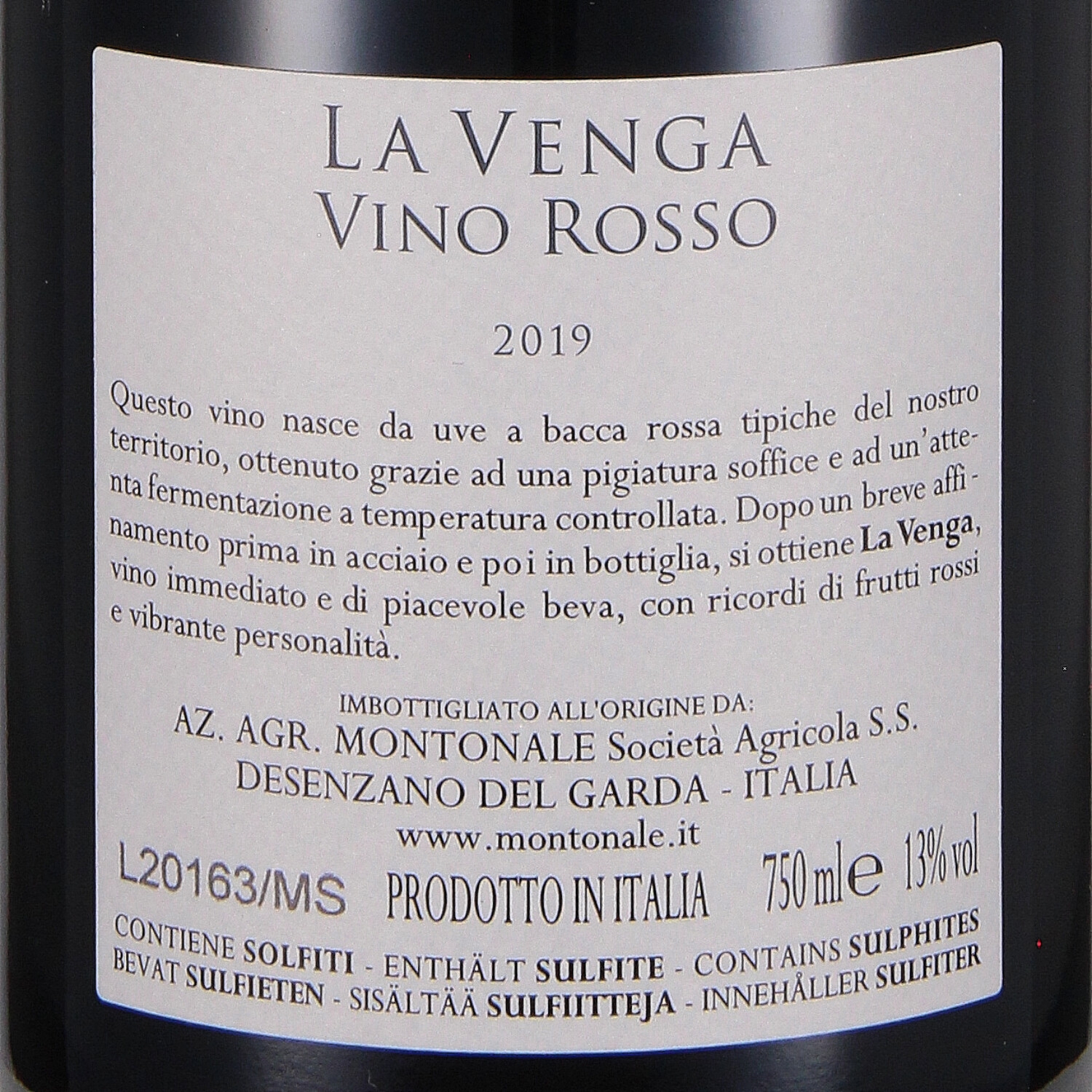 Vino Rosso  La Venga 2019