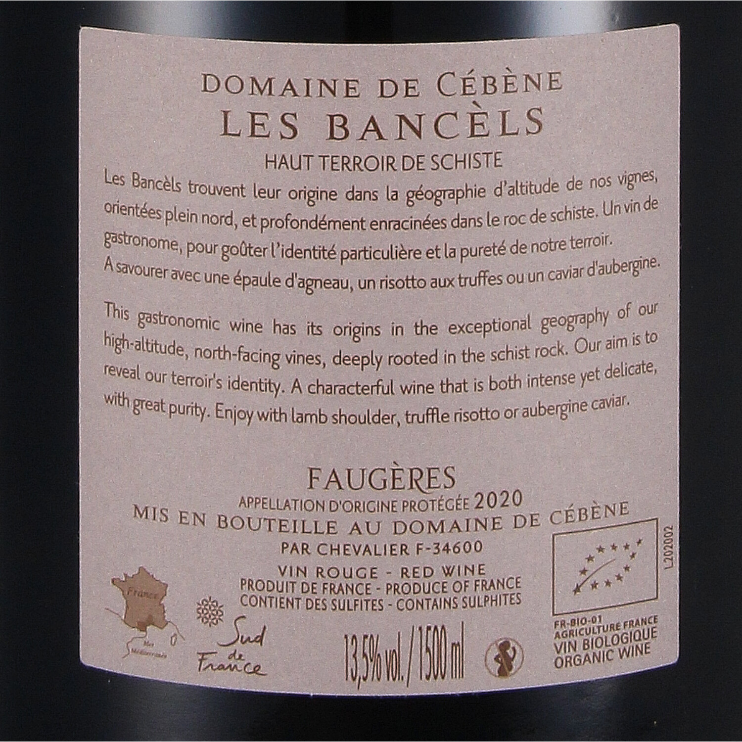 Les Bancels AOP Faugères 2020 (bio) - Magnum