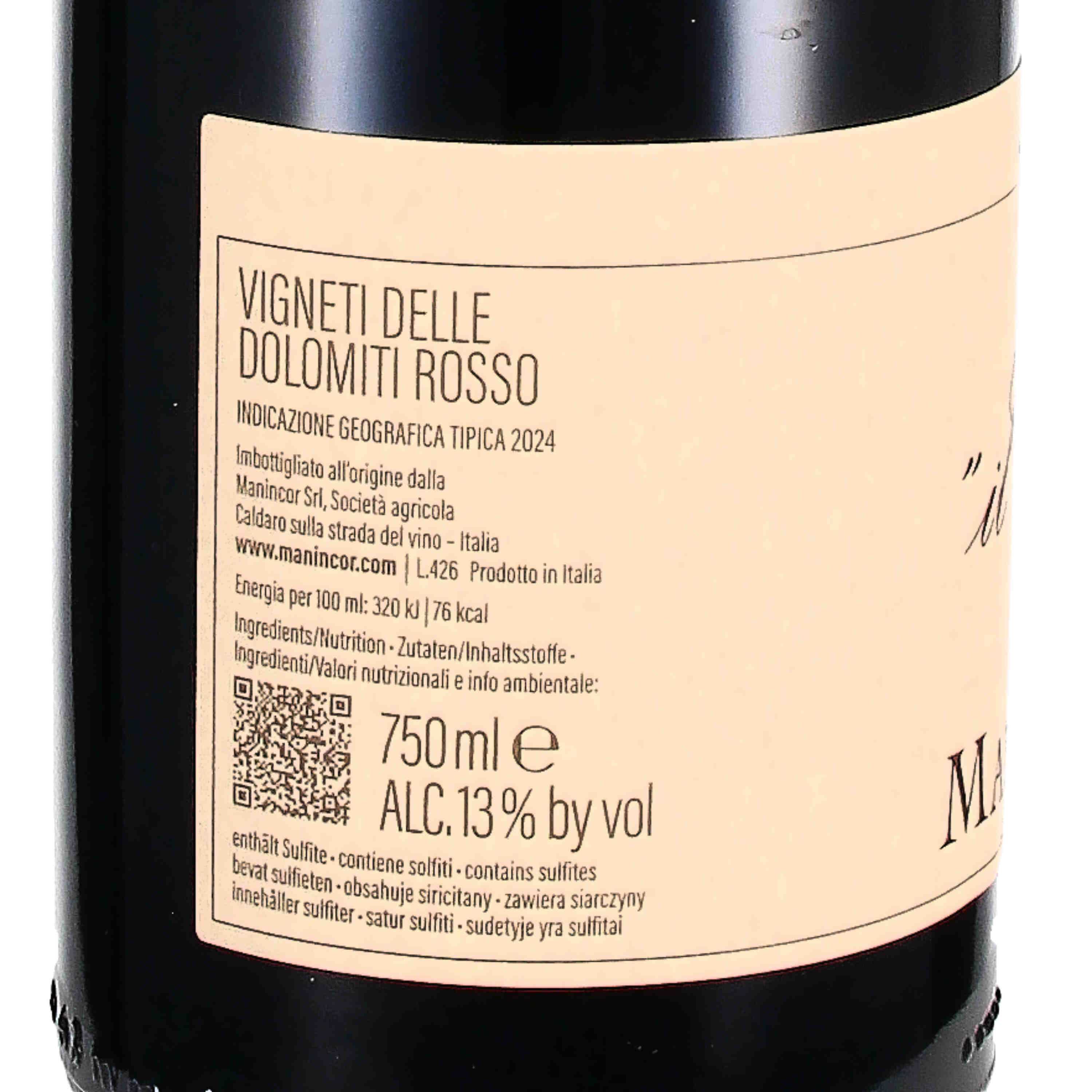 "Il Conte" Rosso Vigneti delle Dolomiti IGT 2024 (bio)