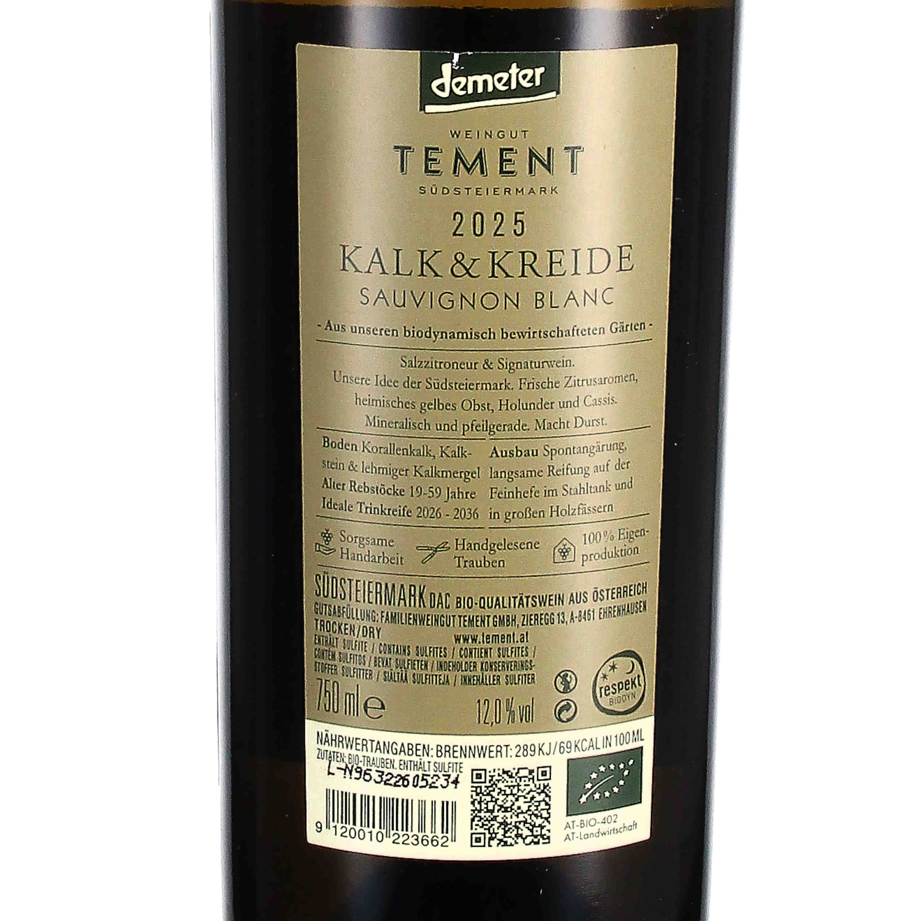 Sauvignon Blanc "Kalk & Kreide" Südsteiermark DAC 2025 (bio)