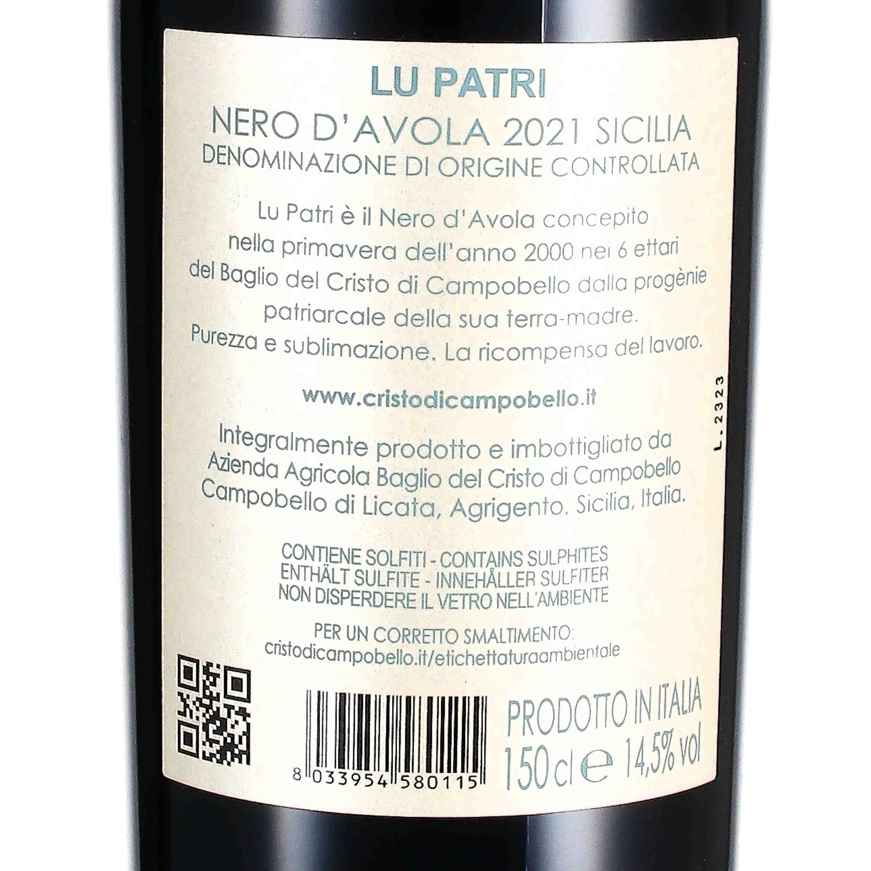 Lu Patri Nero d´Avola 2021 IGP - Magnum i.d. OHK