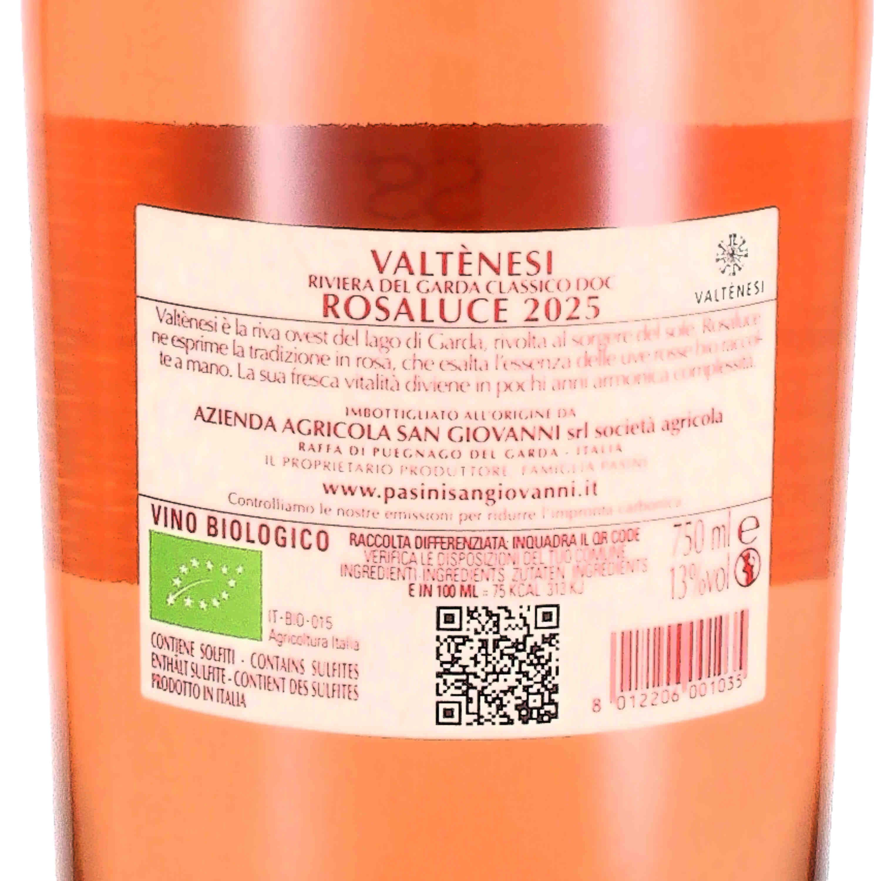 Chiaretto Riviera del Garda Classico DOC Valtènesi "Rosaluce" 2025 (bio)