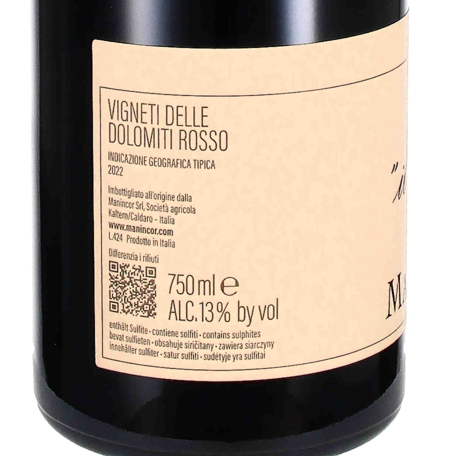 "Il Conte" Rosso Vigneti delle Dolomiti IGT 2022 (bio)