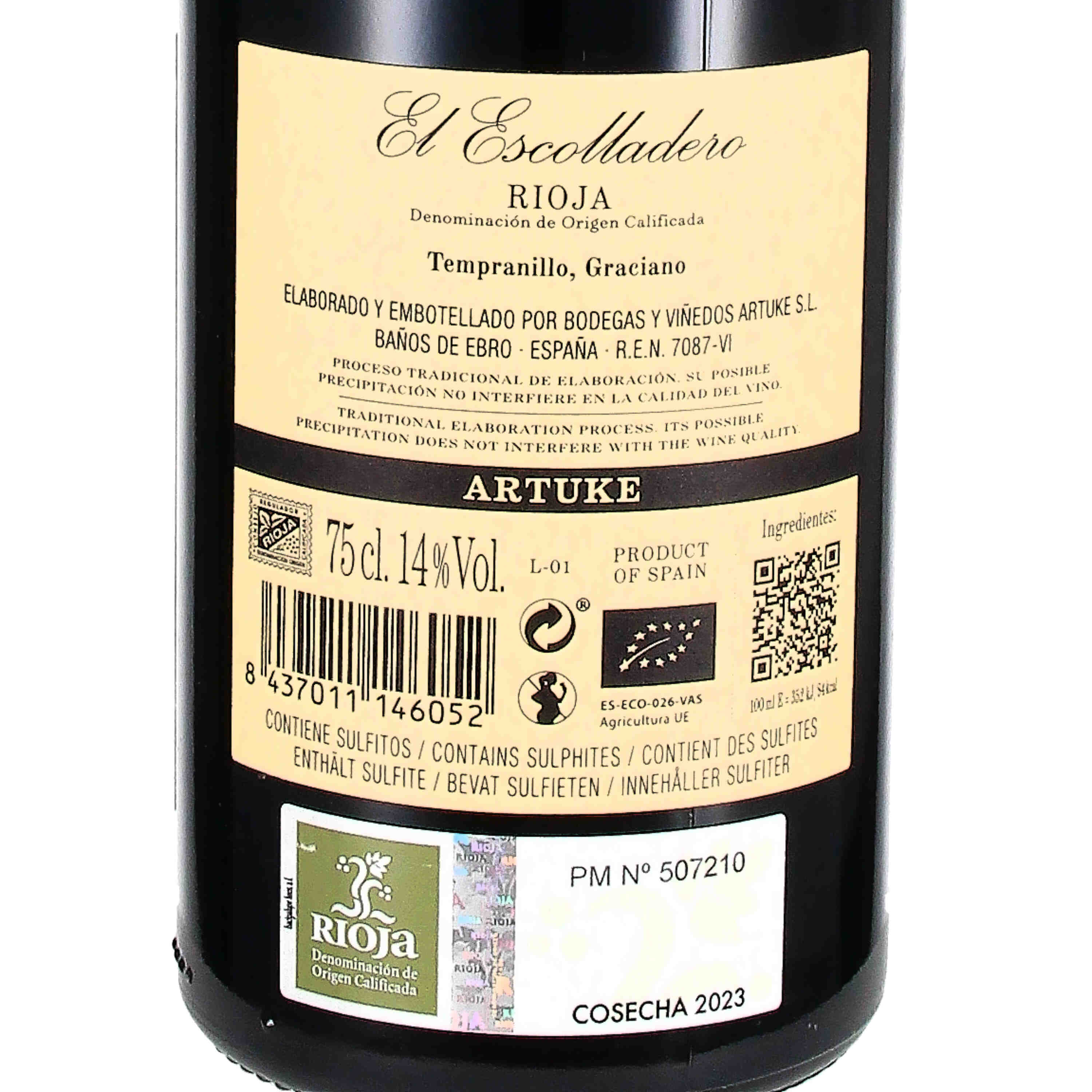 "El Escolladero" Tinto 2023 Rioja D.O.Ca