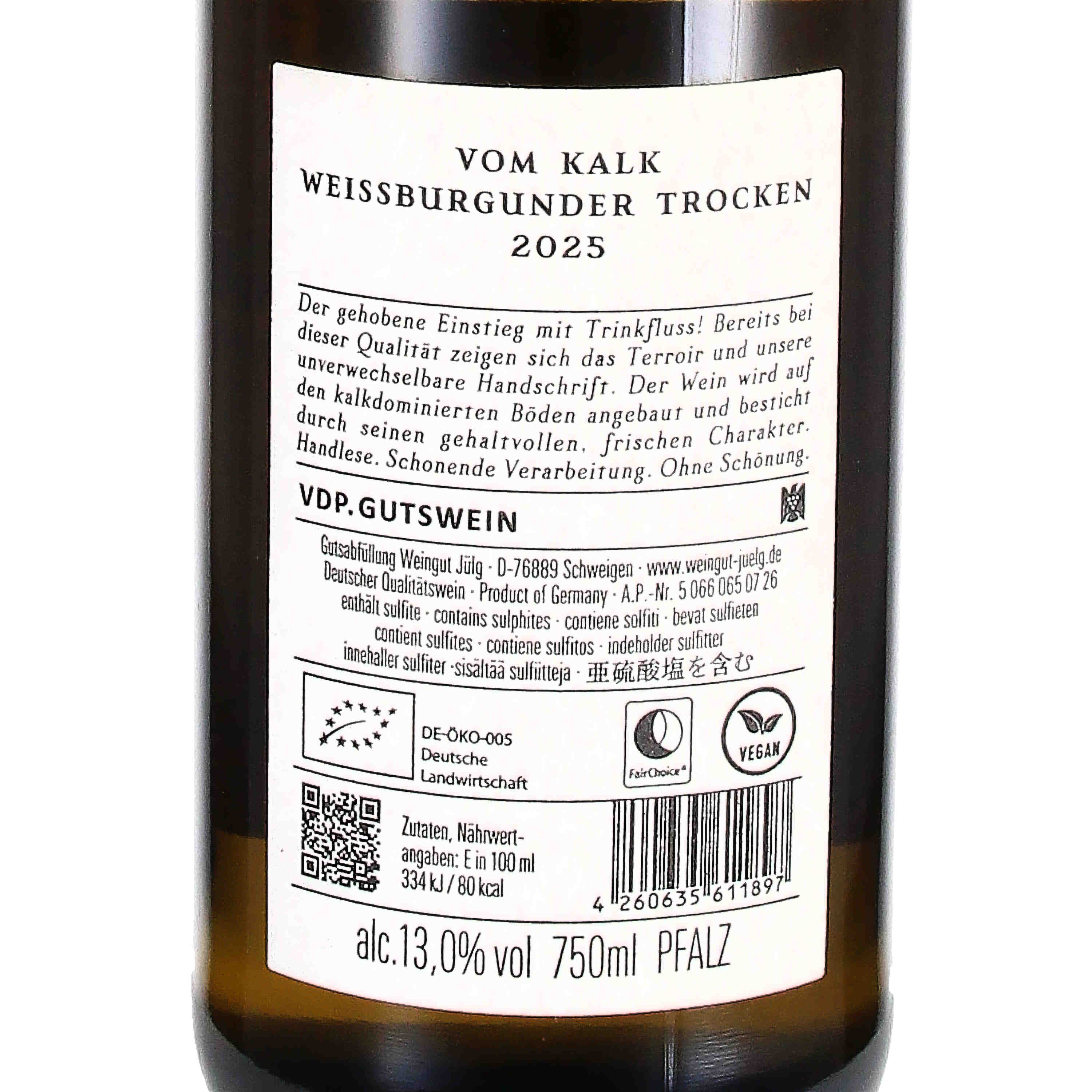 Weissburgunder Vom Kalk VDP.Gutswein 2025 (bio)