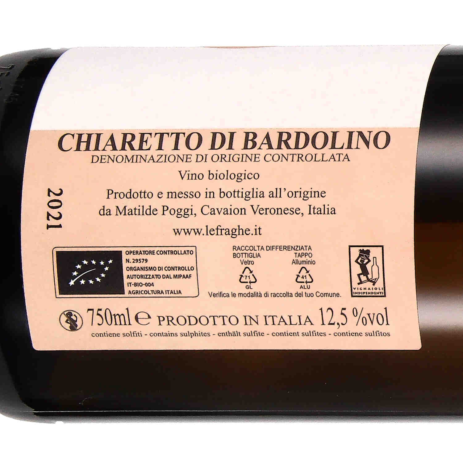 Chiaretto di Bardolino DOC "Traccia di Rosa" 2021 (bio)