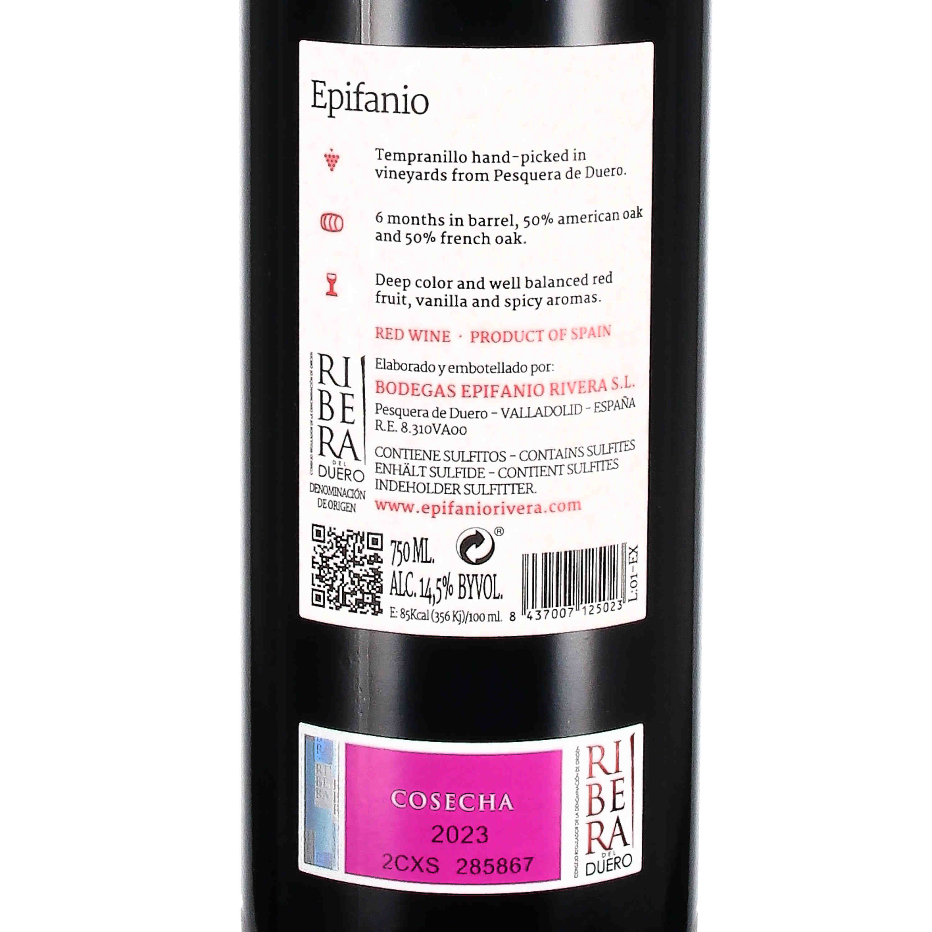 Epifanio Tinto Roble Ribera del Duero D.O. 2023