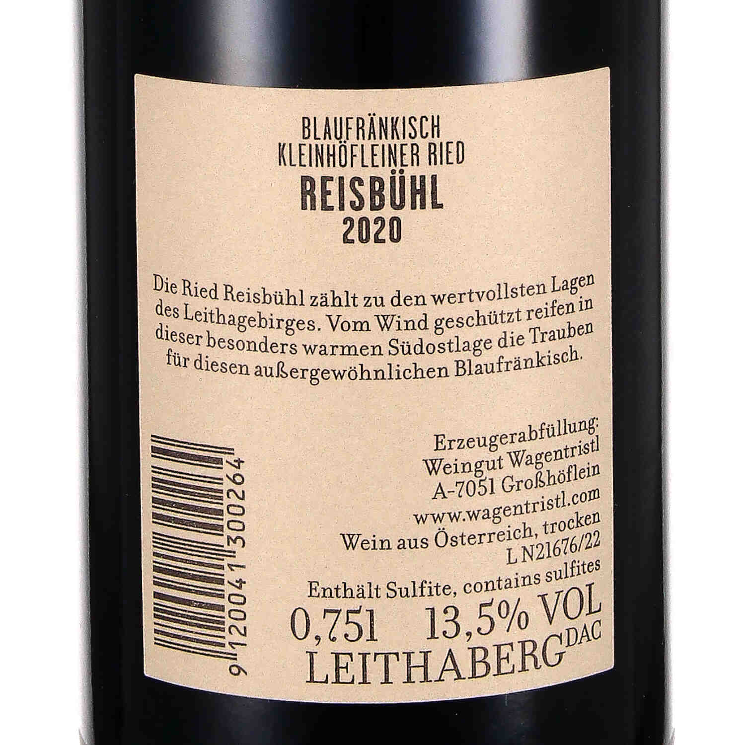 Blaufränkisch Reisbühl 2020 QW