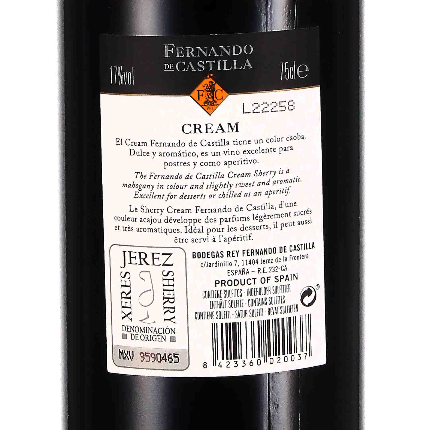 Sherry Cream Classic, Jerez D. O.