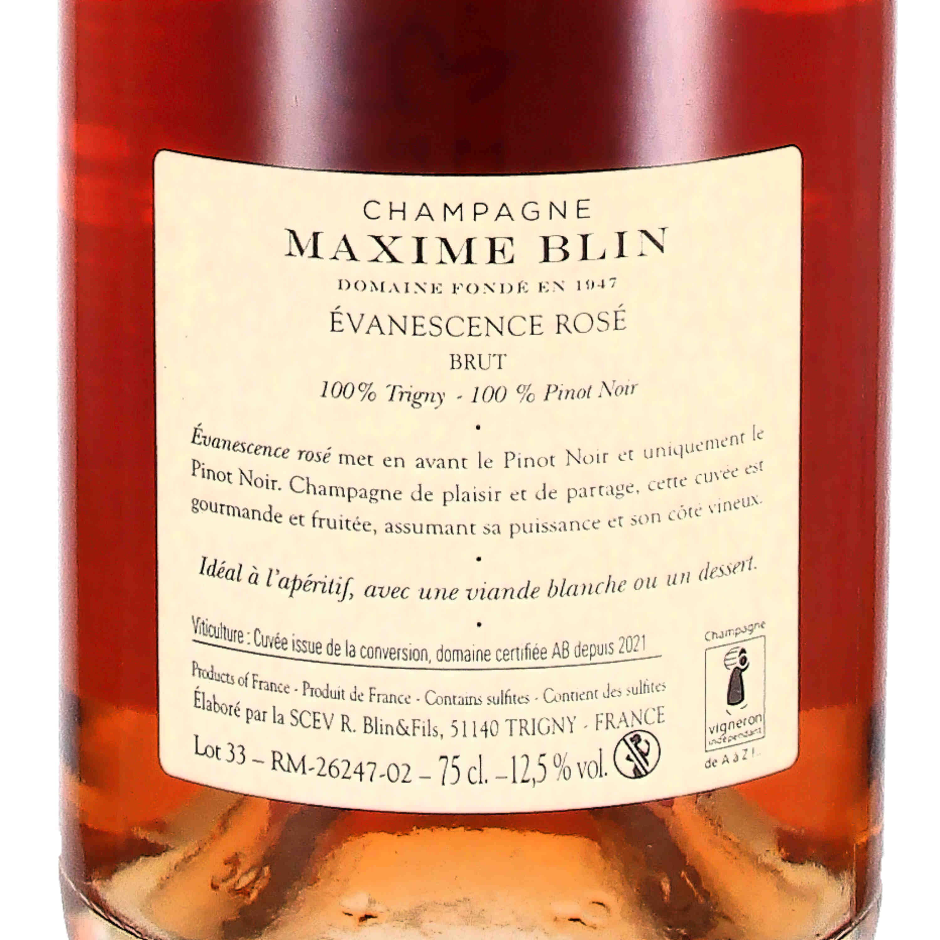 Champagne Brut Rosé "Evanescence"