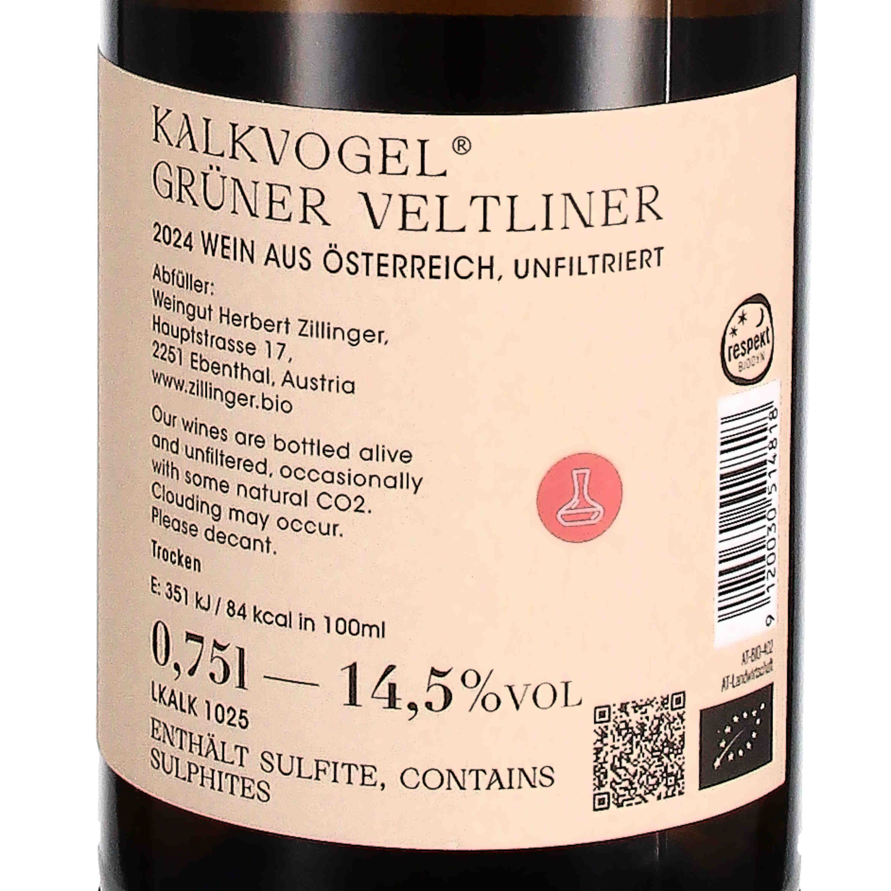 Grüner Veltliner Kalkvogel 2024 (bio)
