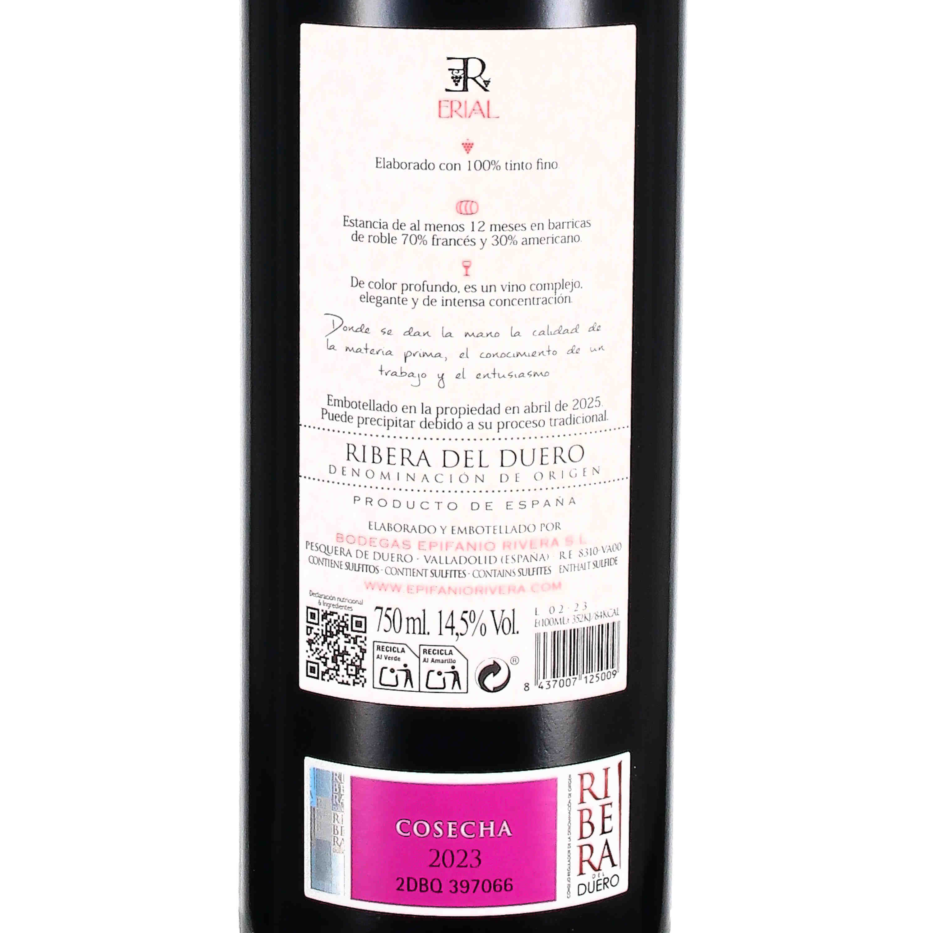 Erial Tinto Crianza Ribera del Duero D.O. 2023