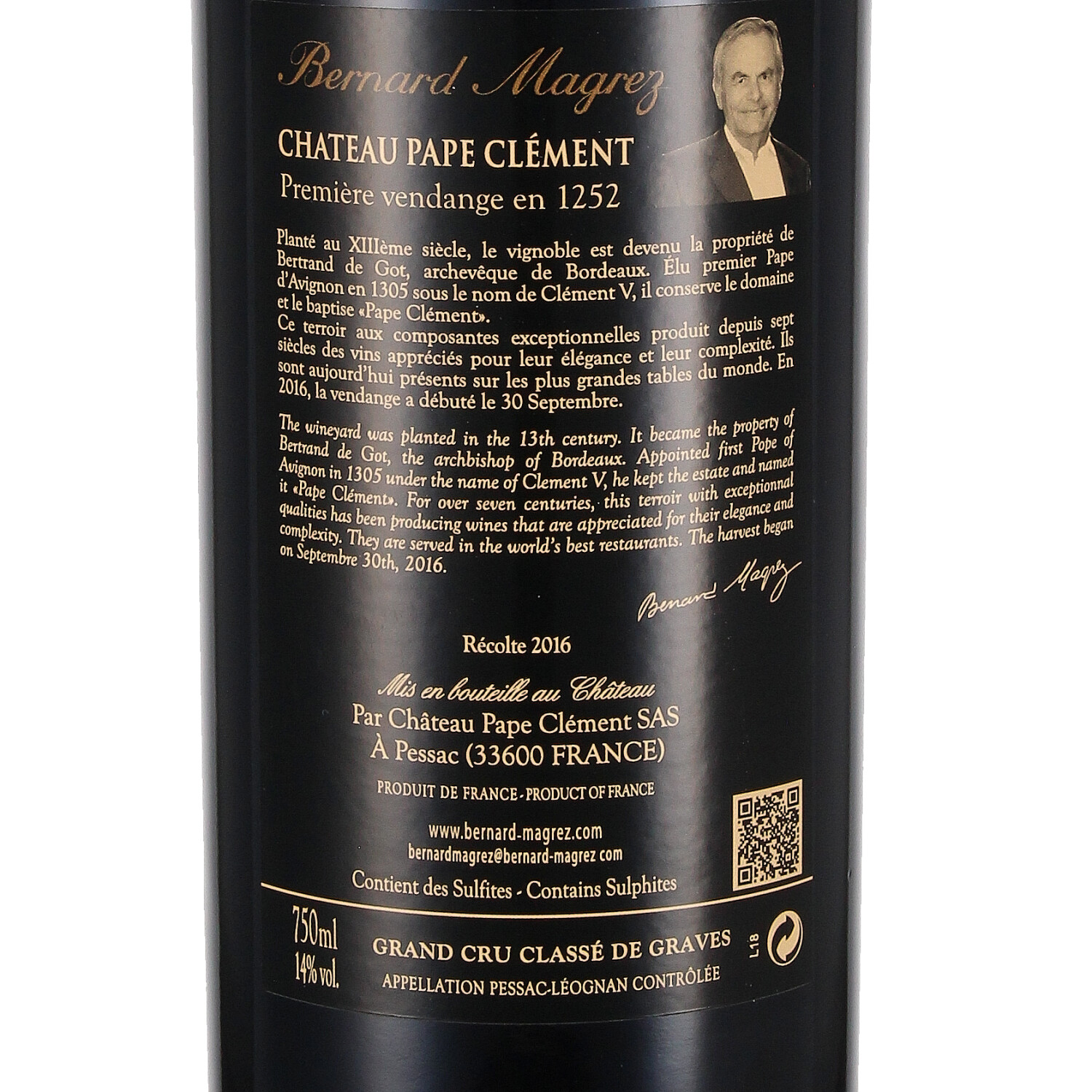 Château Pape Clement Pessac-Léognan 4ème Cru Classé 2016