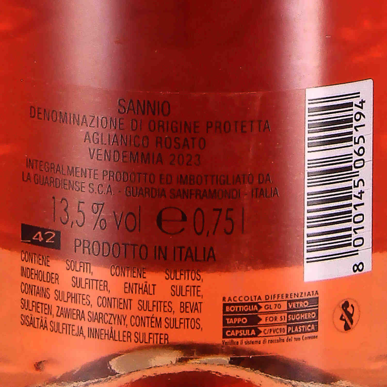 Aglianico Rosato del Sannio DOP "Nafris" 2023