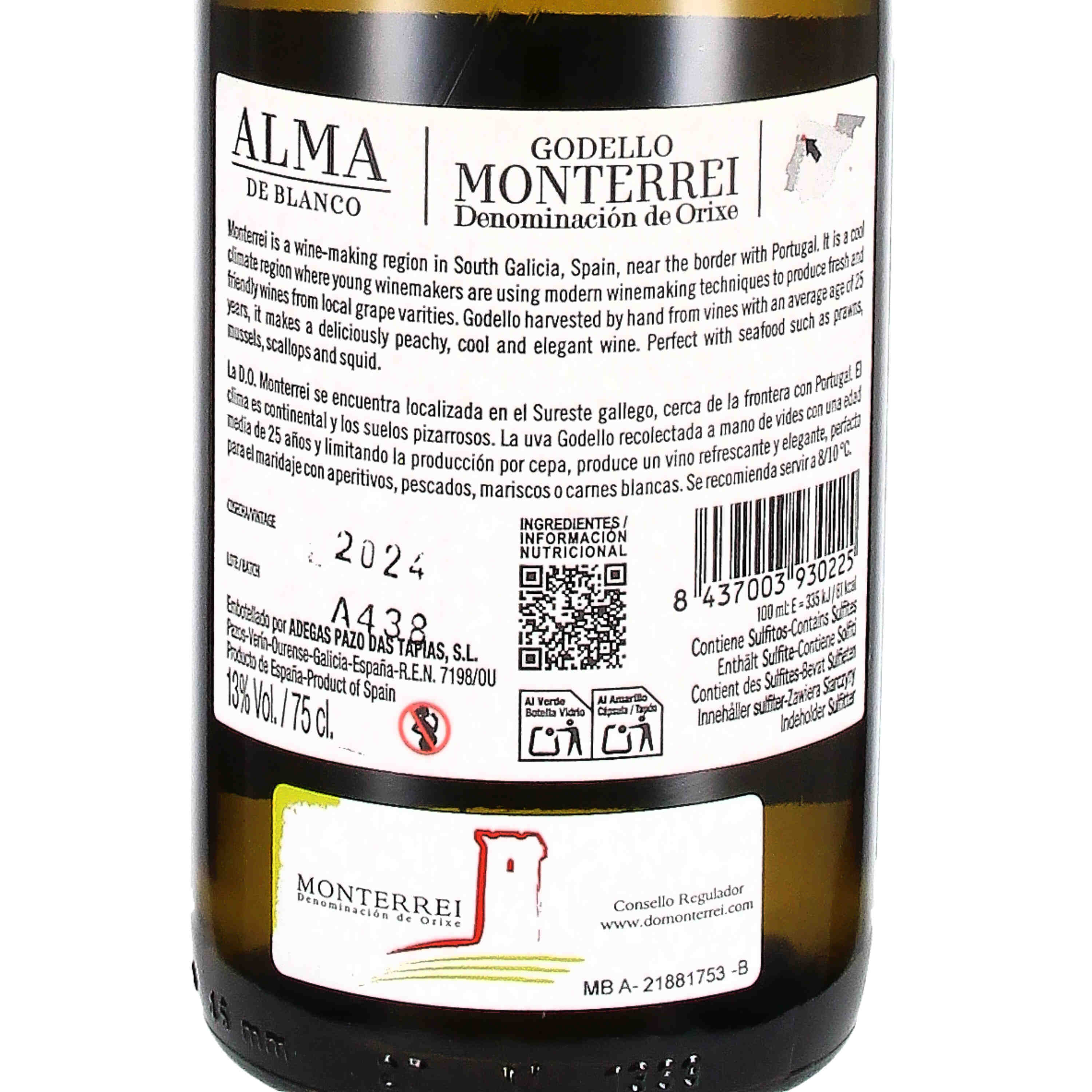 Godello Alma de Blanco Monterrei D.O. 2024