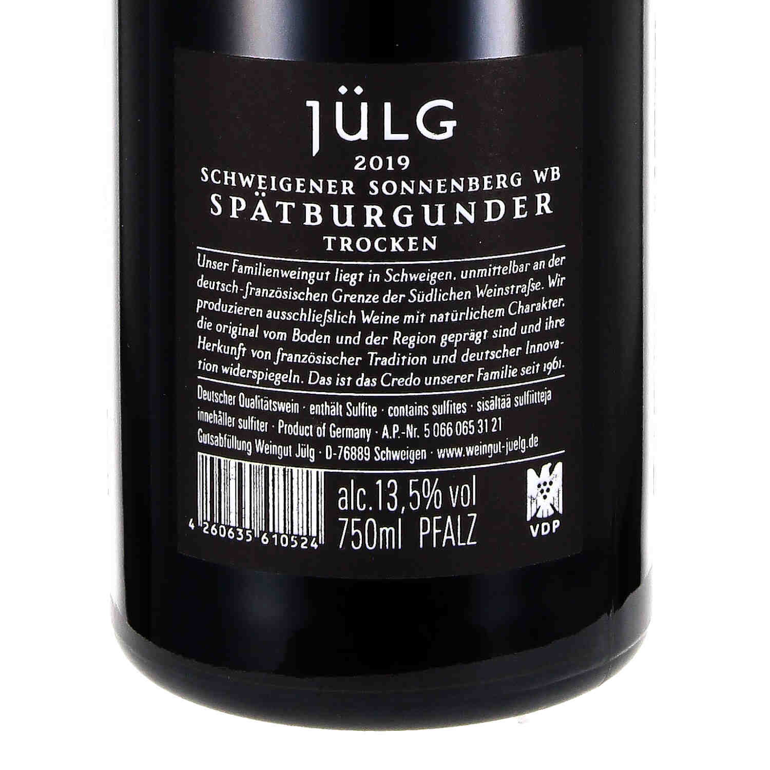 Spätburgunder Sonnenberg WB  - Wormberg im Sonnenberg 2019, QW