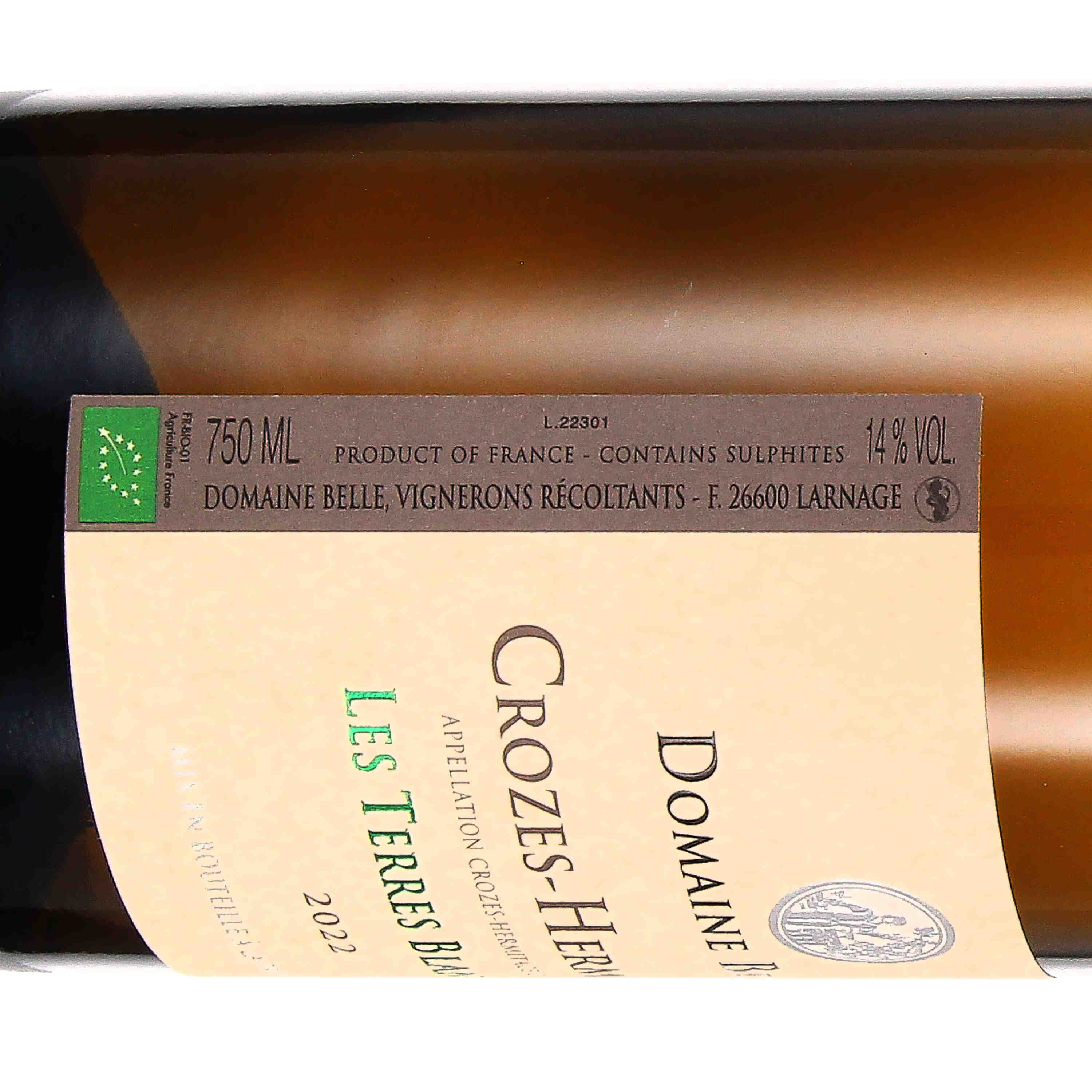 Crozes Hermitage blanc Les Terres Blanches 2022 (bio)