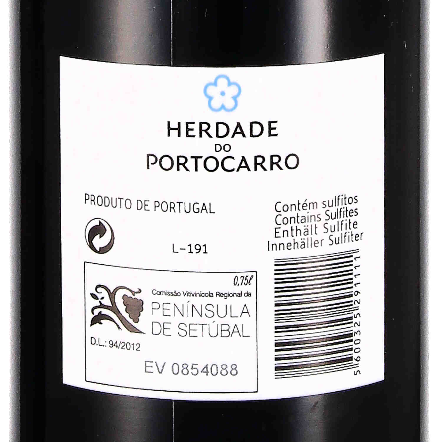 Herdade do Portocarro tinto 2019, V.R. Península de Setúbal