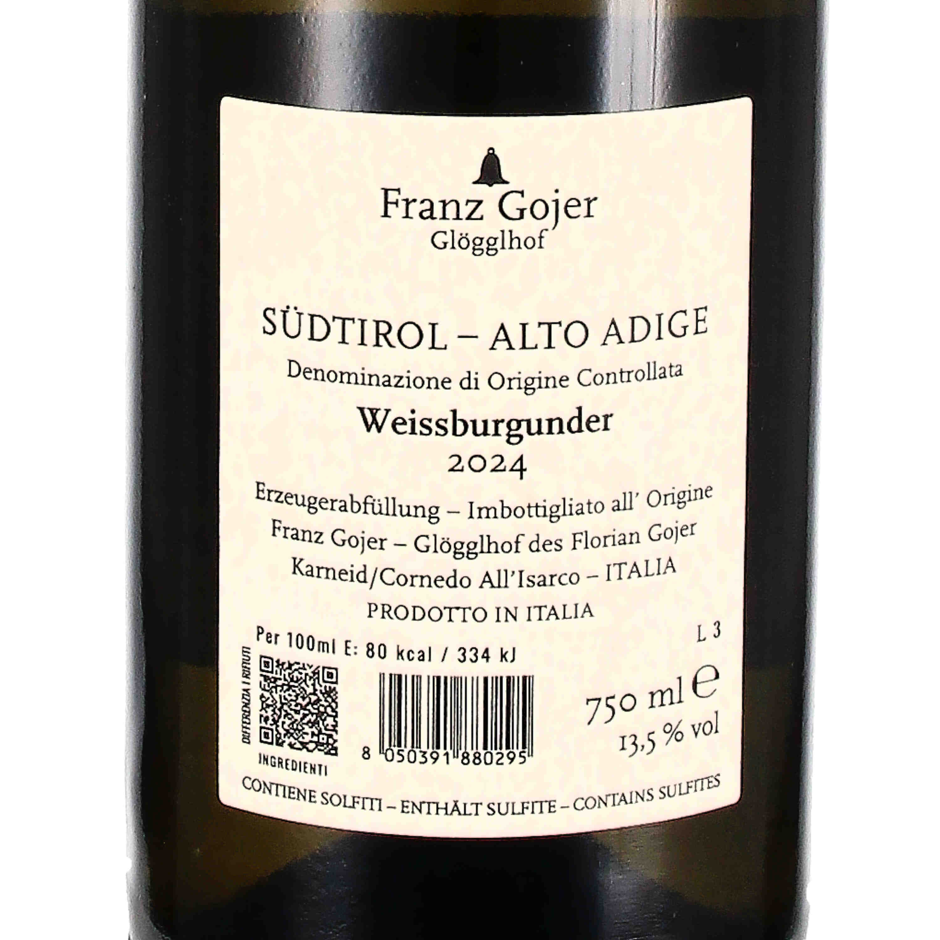 Weissburgunder Südtirol DOC Karneid 2024