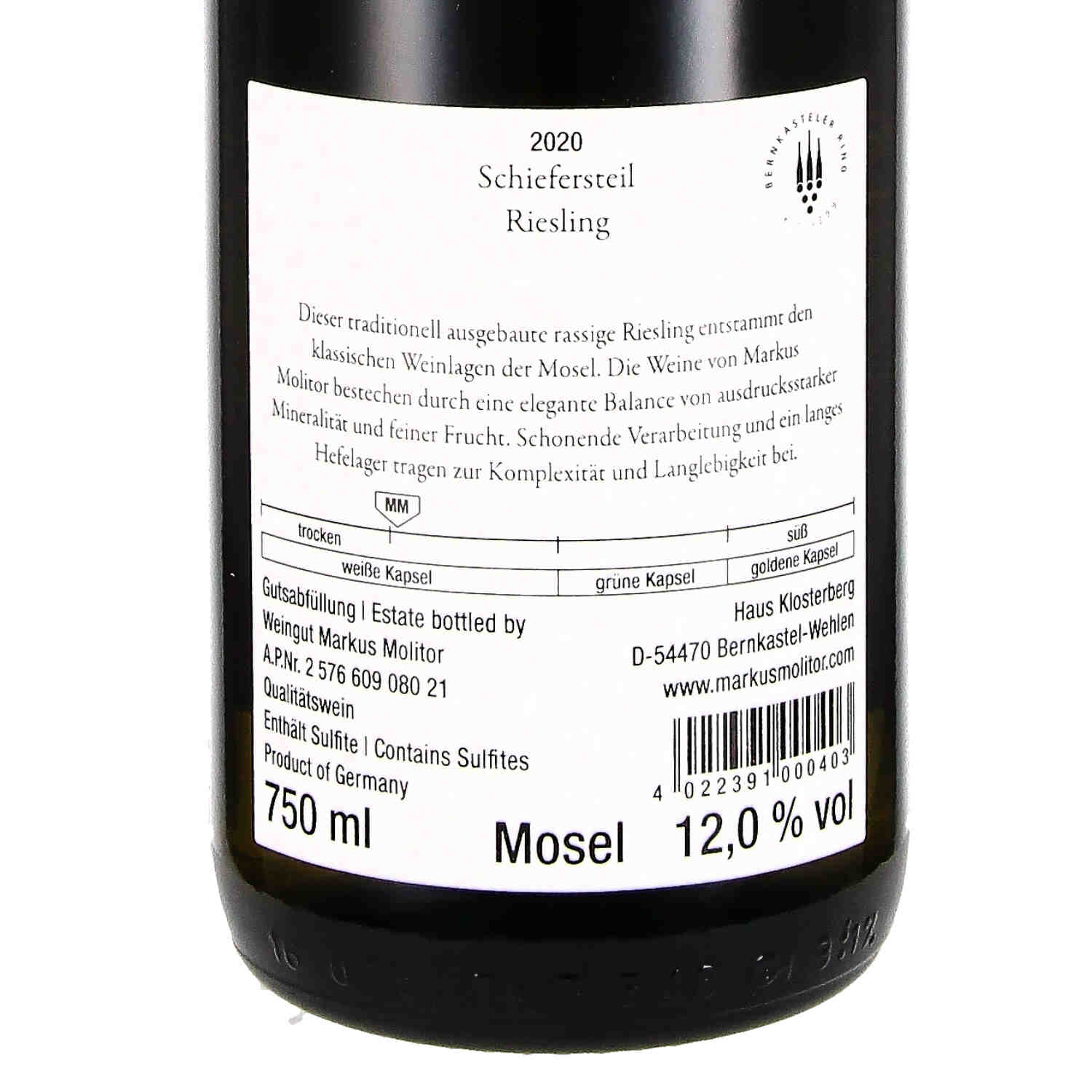 Riesling trocken "Schiefersteil" 2020