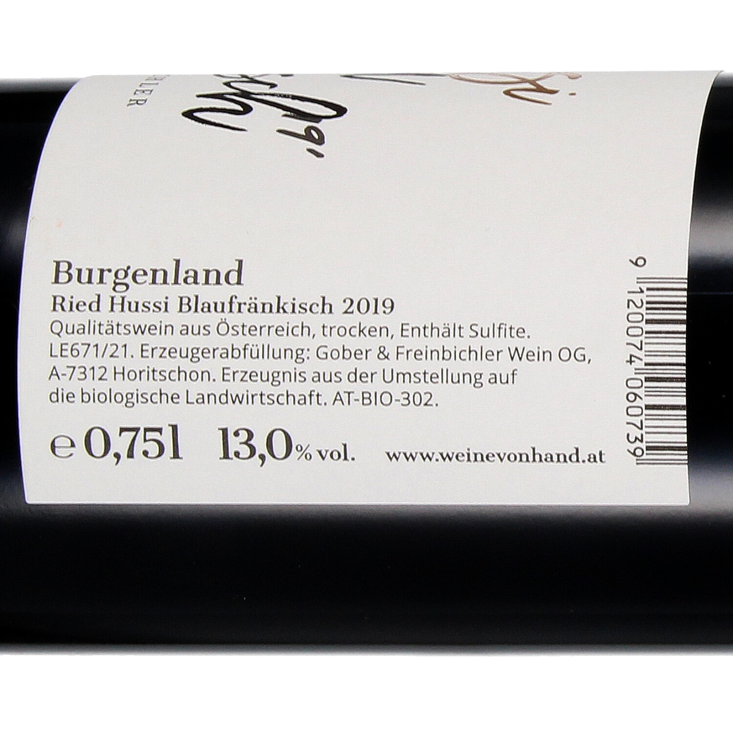 Blaufränkisch Ried Hussi 2019, Qw