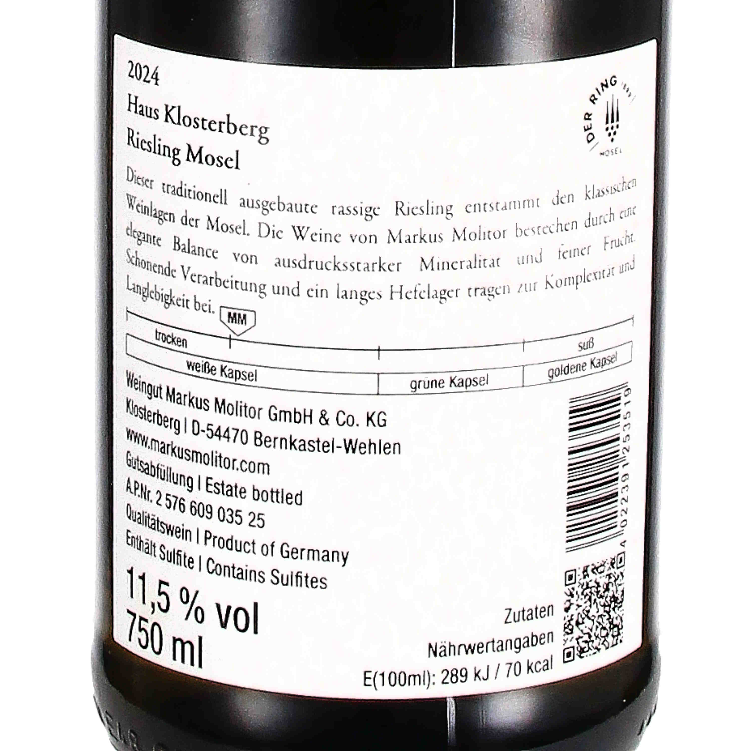 Riesling trocken" Haus Klosterberg" 2024