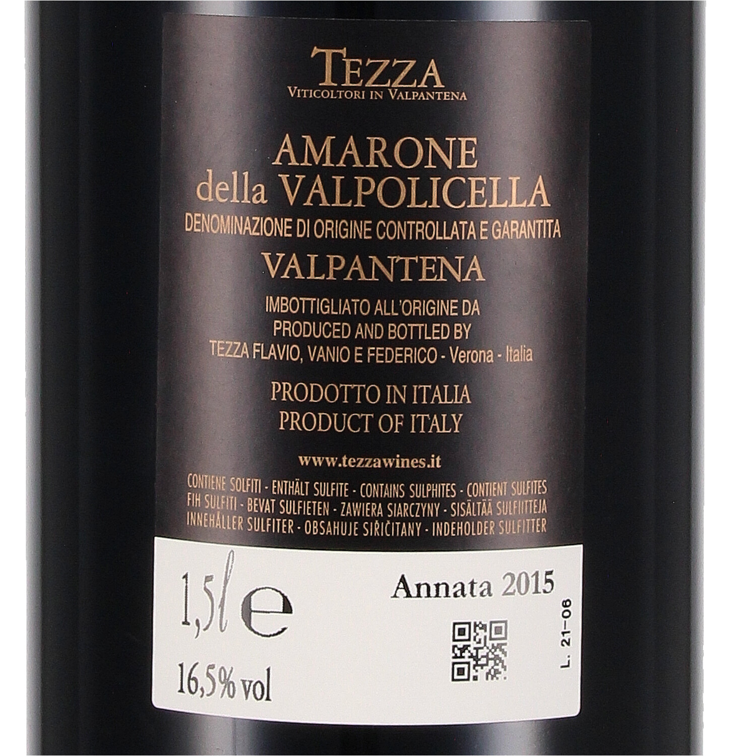 Tezza Amarone Valpantena della Valpolicella DOC 2015 - Magnum