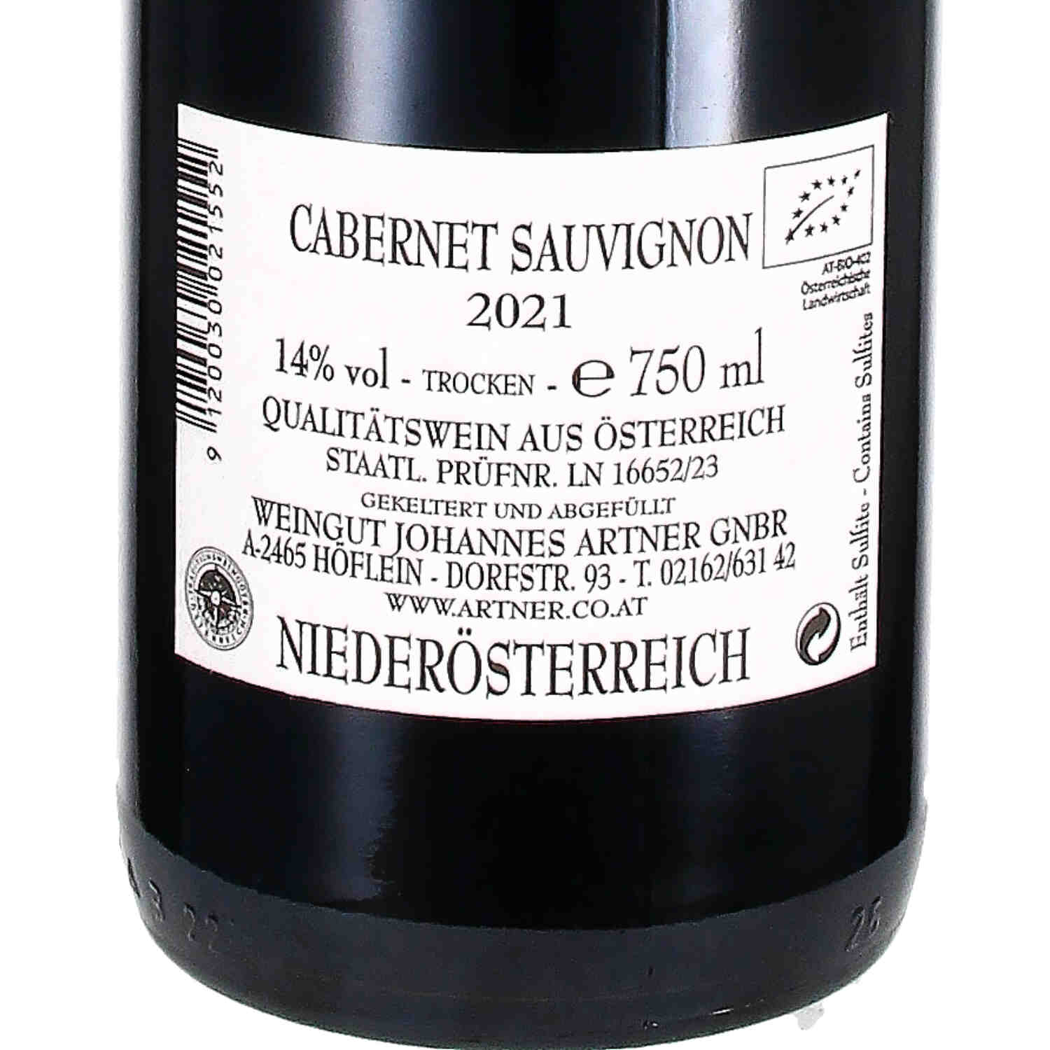 Cabernet Sauvignon 2021, Qw  (bio)