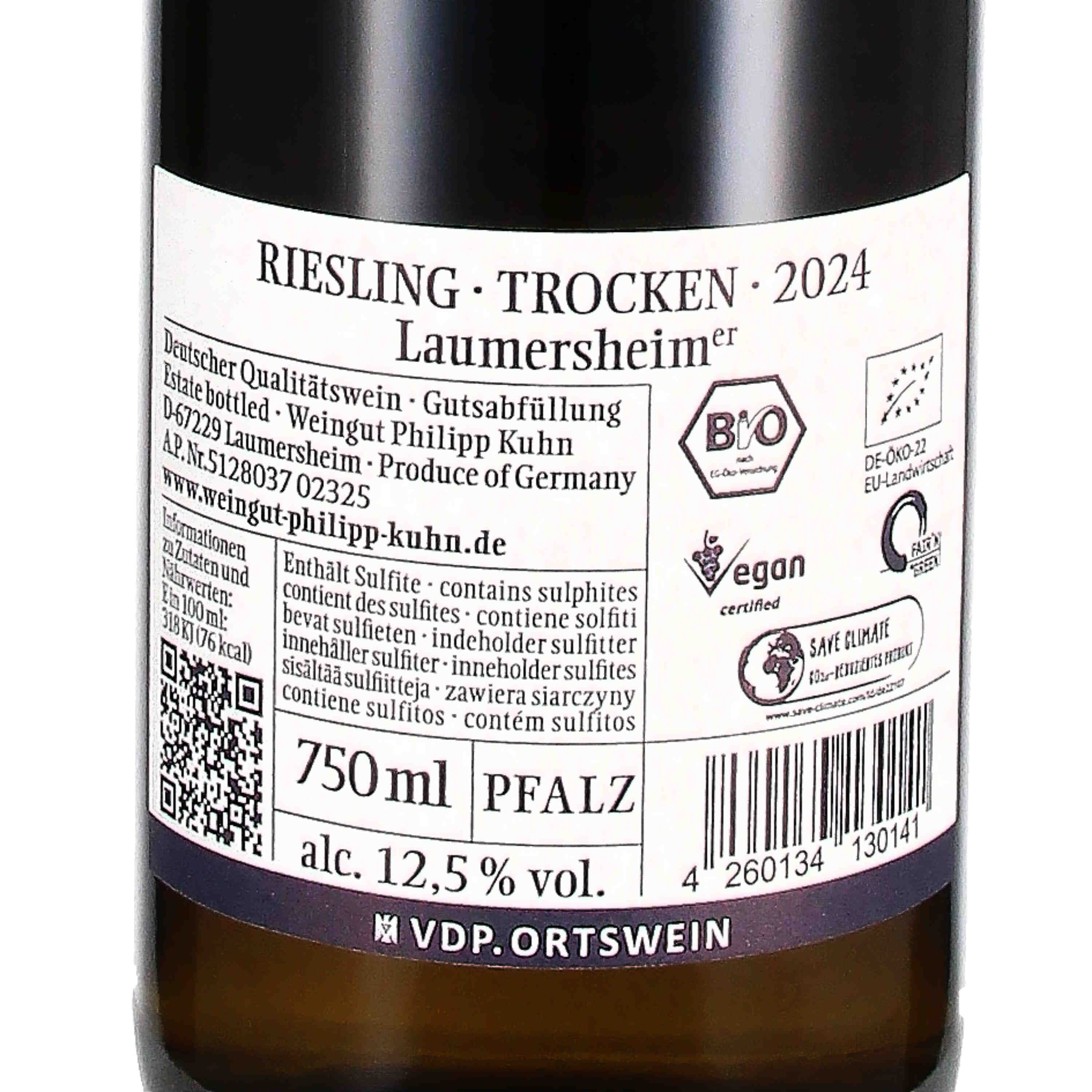 Riesling Laumersheim "vom Kalksteinfels" VDP.Ortswein 2024 (bio)