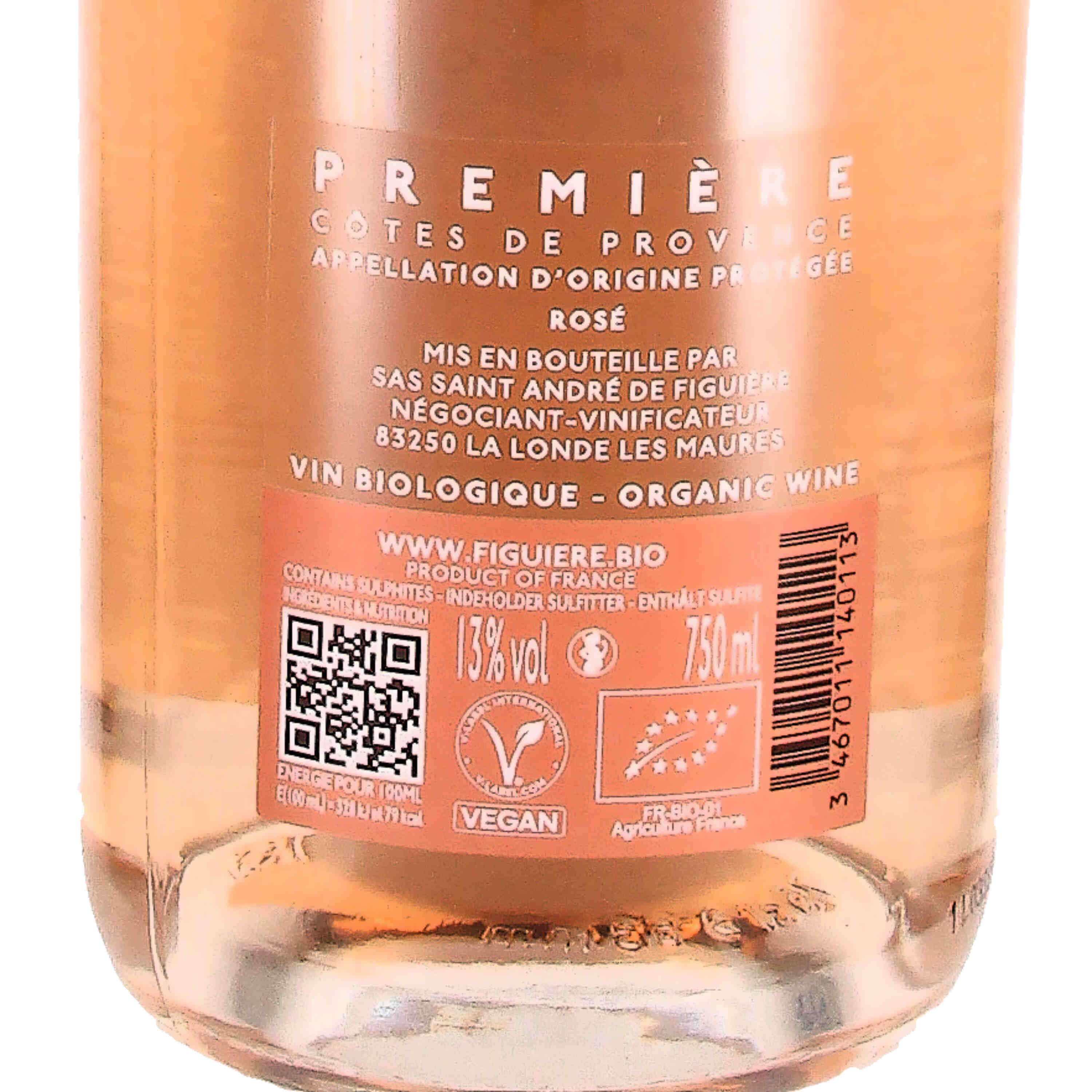 "Première de Figuière" rosé AOP Côtes de Provence 2025 (bio)