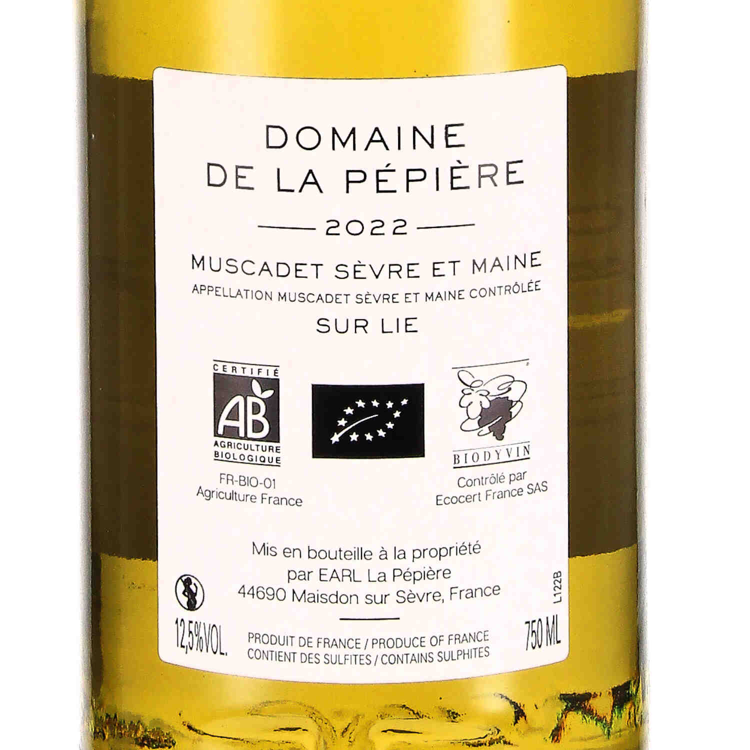 Muscadet Sèvre et Maine AOC sur lie  2023