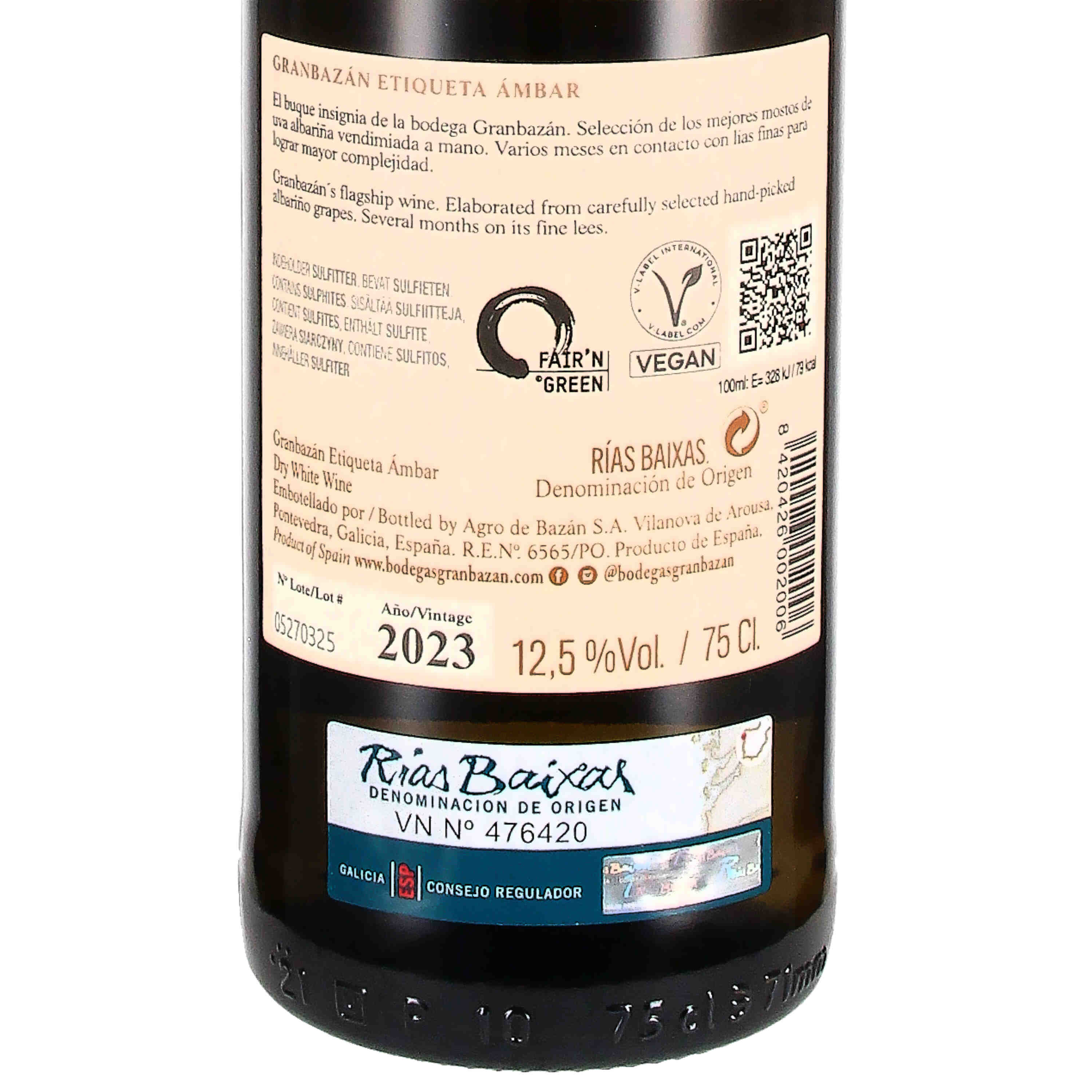 Granbazán Albariño "Etiqueta Ambar" D.O. Rias Baíxas