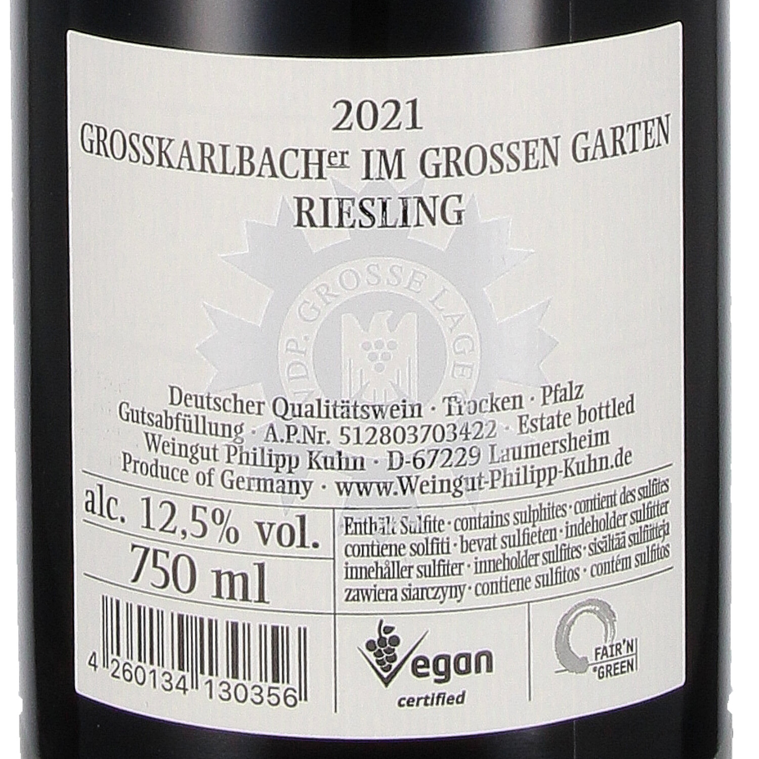 Riesling Im großen Garten Grosses Gewächs 2021, Qw