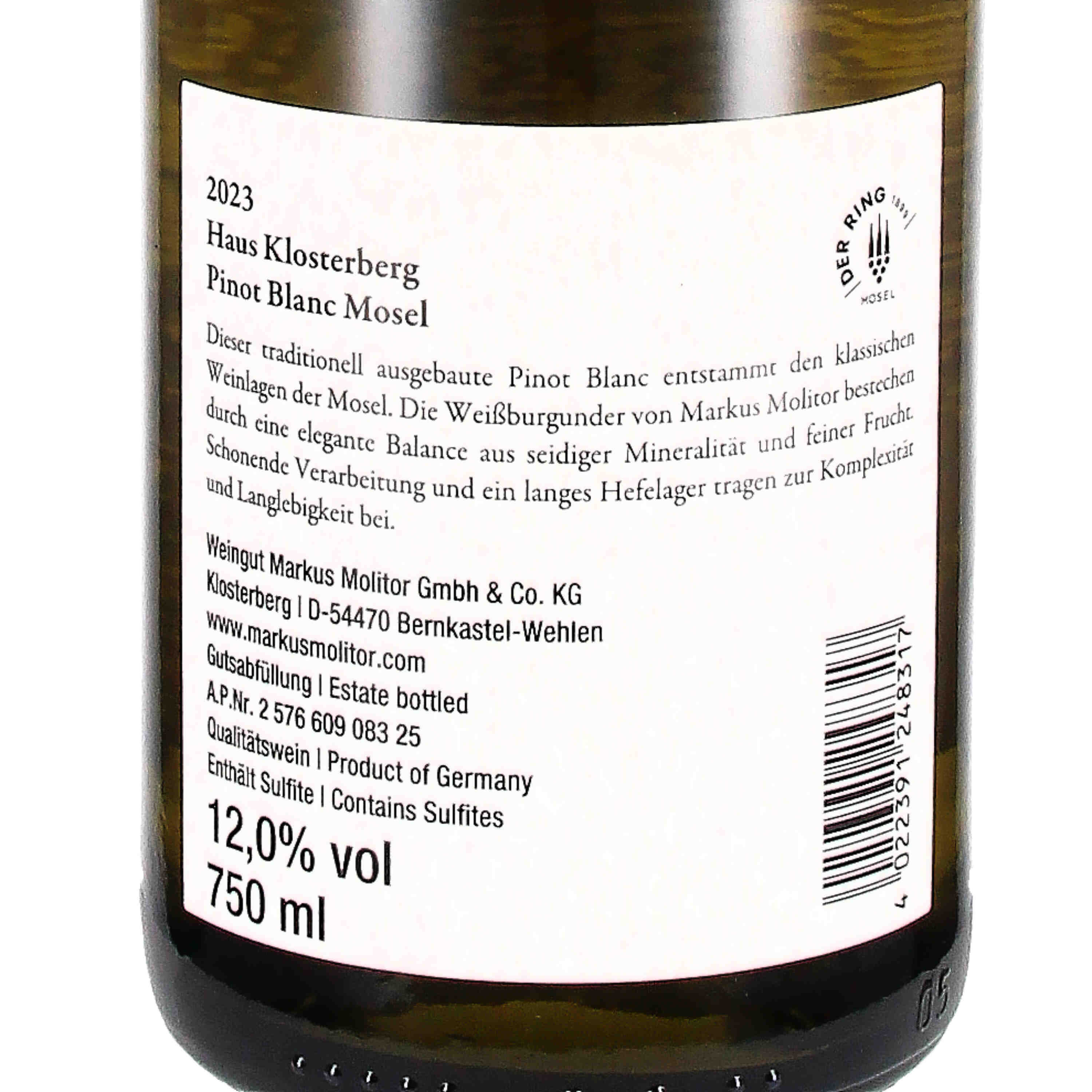 Pinot Blanc "Haus Klosterberg" 2023