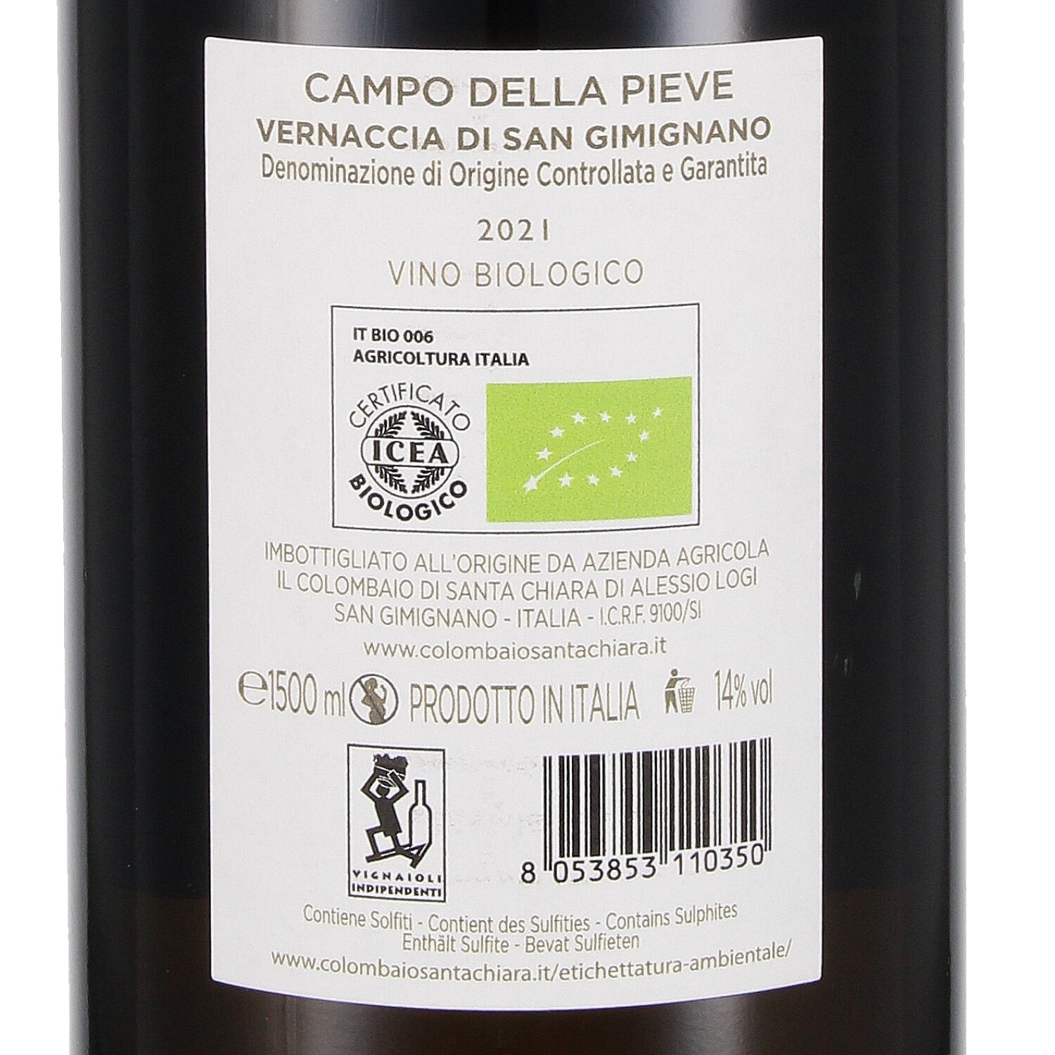 Vernaccia di San Gimignano Campo della Pieve  DOCG 2021  (bio) - Magnum -