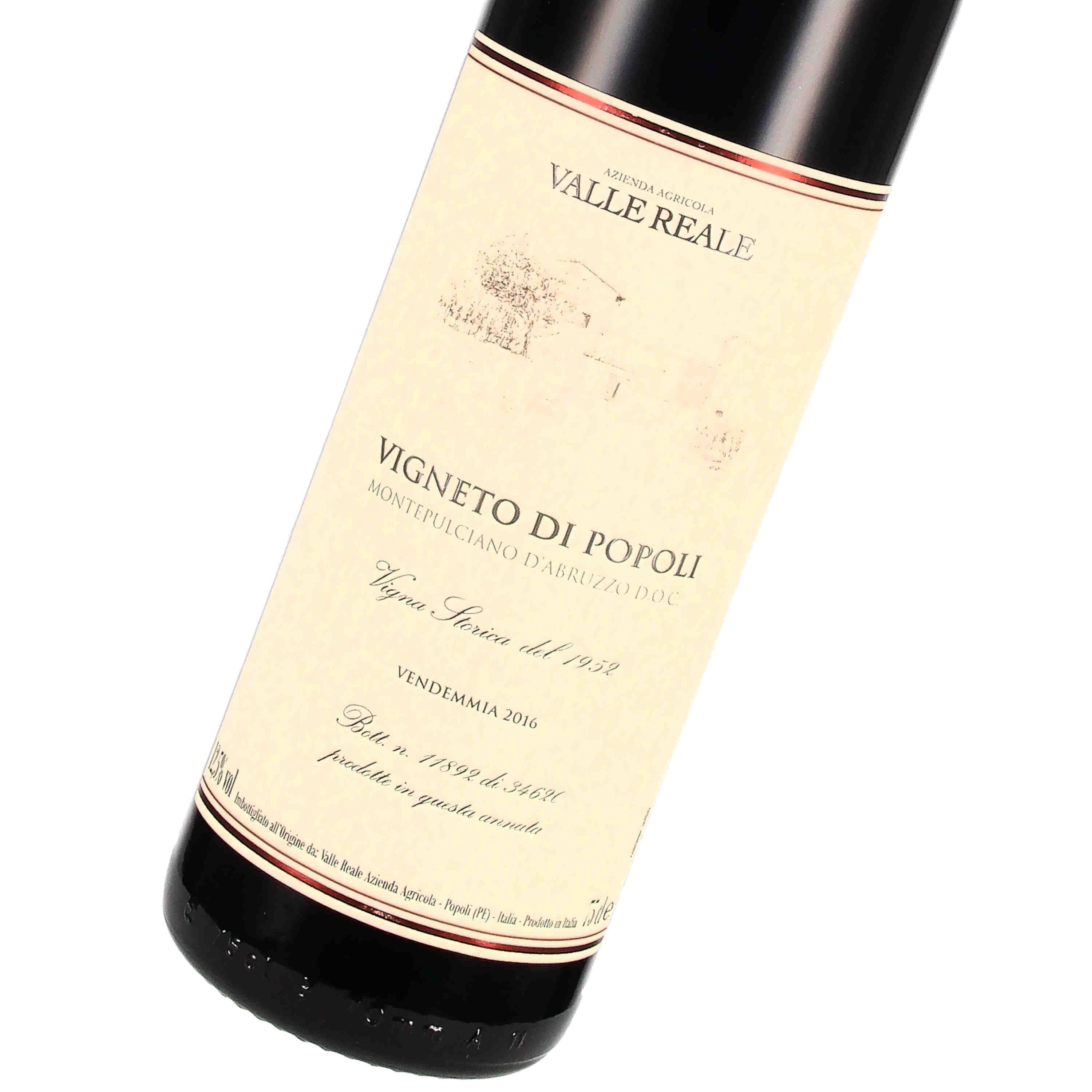 Montepulciano d'Abruzzo DOC "Vigneto di Popoli" 2016 (bio)