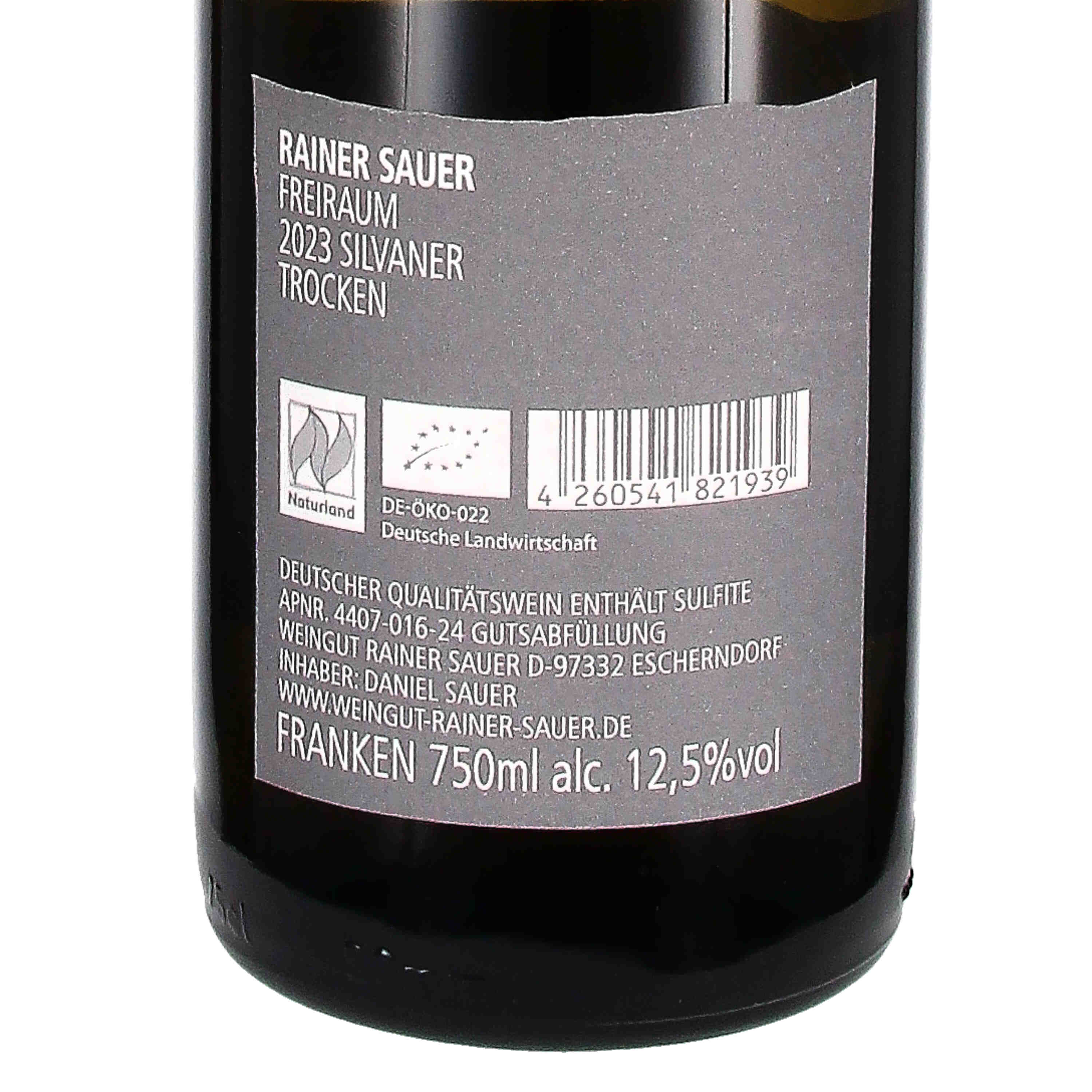 Sauer Silvaner Freiraum trocken 2023, Qw  (bio)